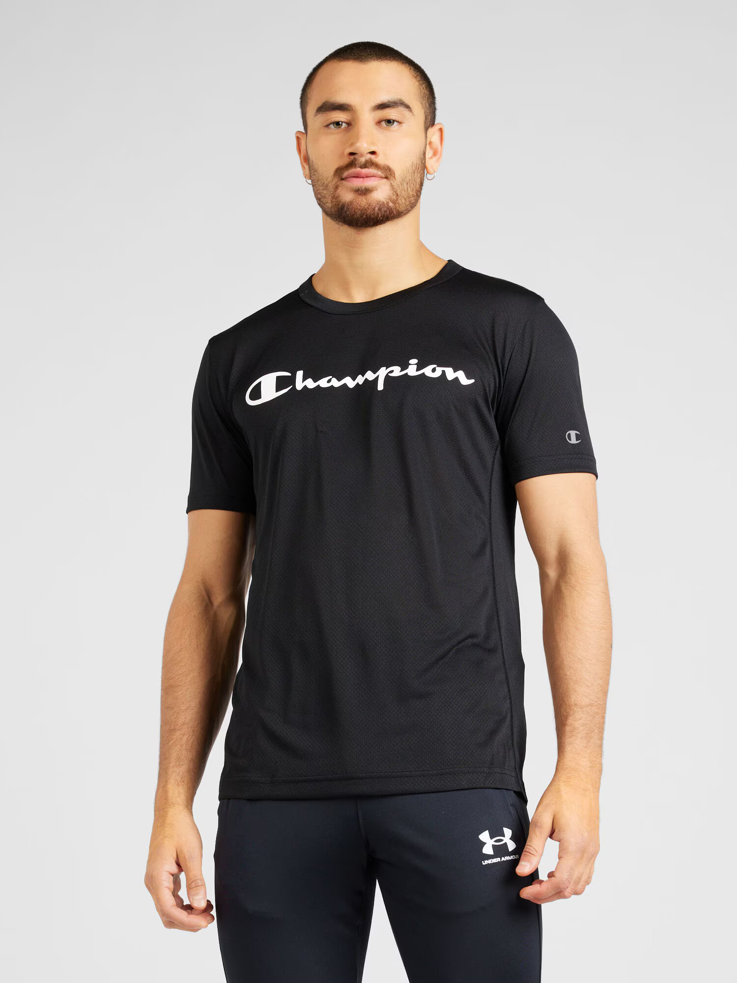 Champion Authentic Athletic Apparel Funkčné tričko čierna / biela - Pepit.sk