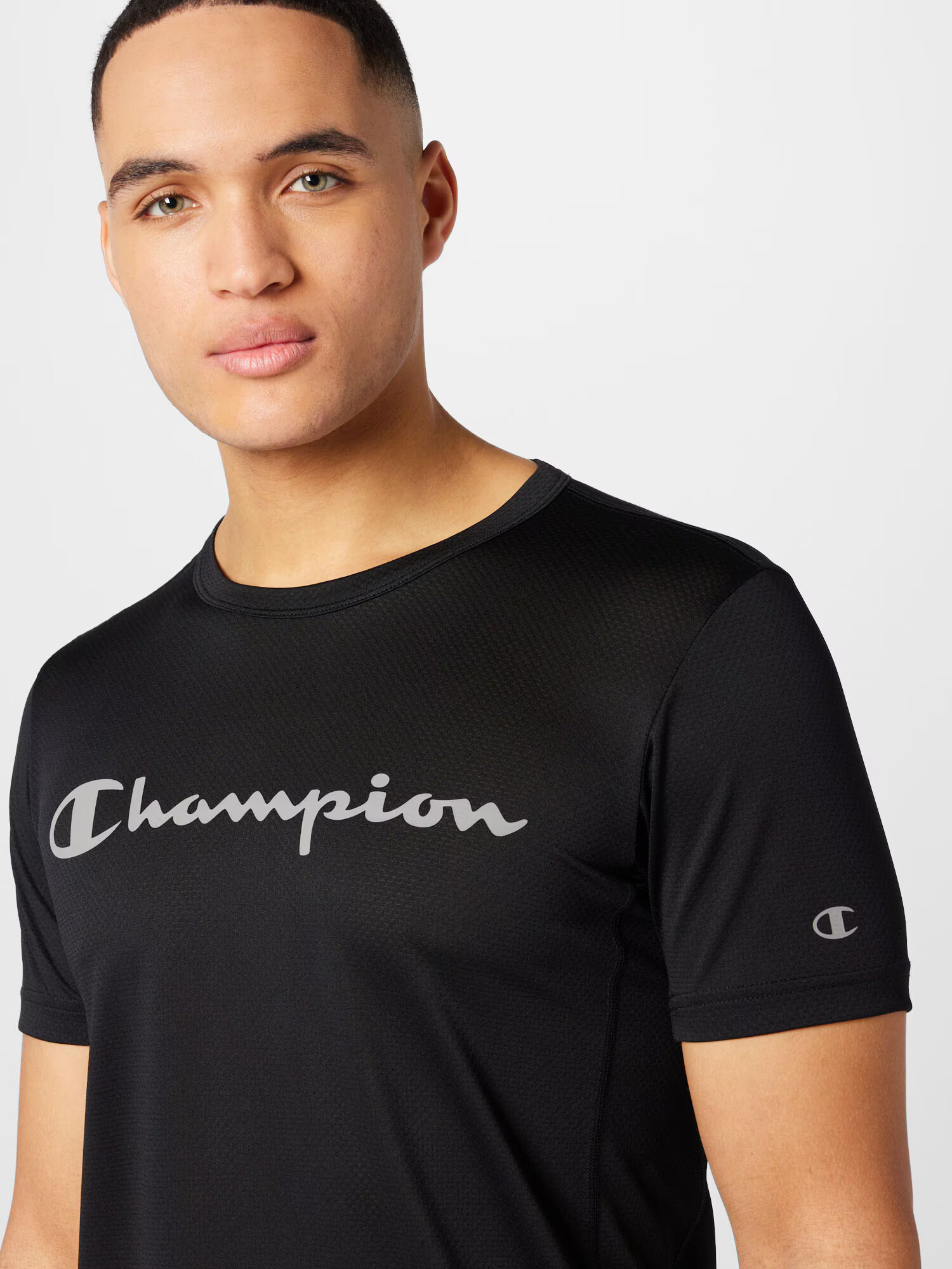 Champion Authentic Athletic Apparel Funkčné tričko svetlosivá / čierna - Pepit.sk