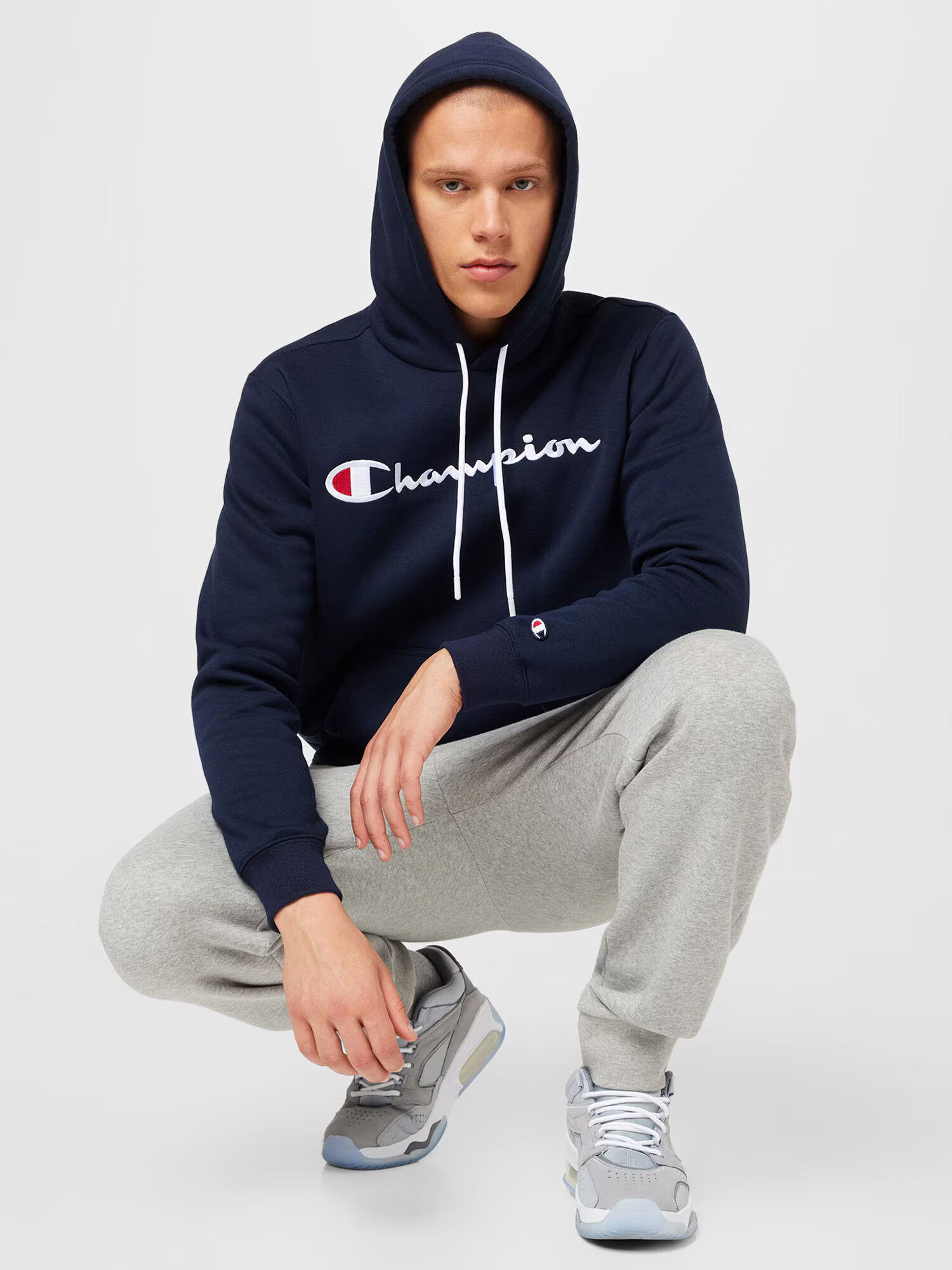 Champion Authentic Athletic Apparel Mikina 'Classic' tmavomodrá / červená / biela - Pepit.sk