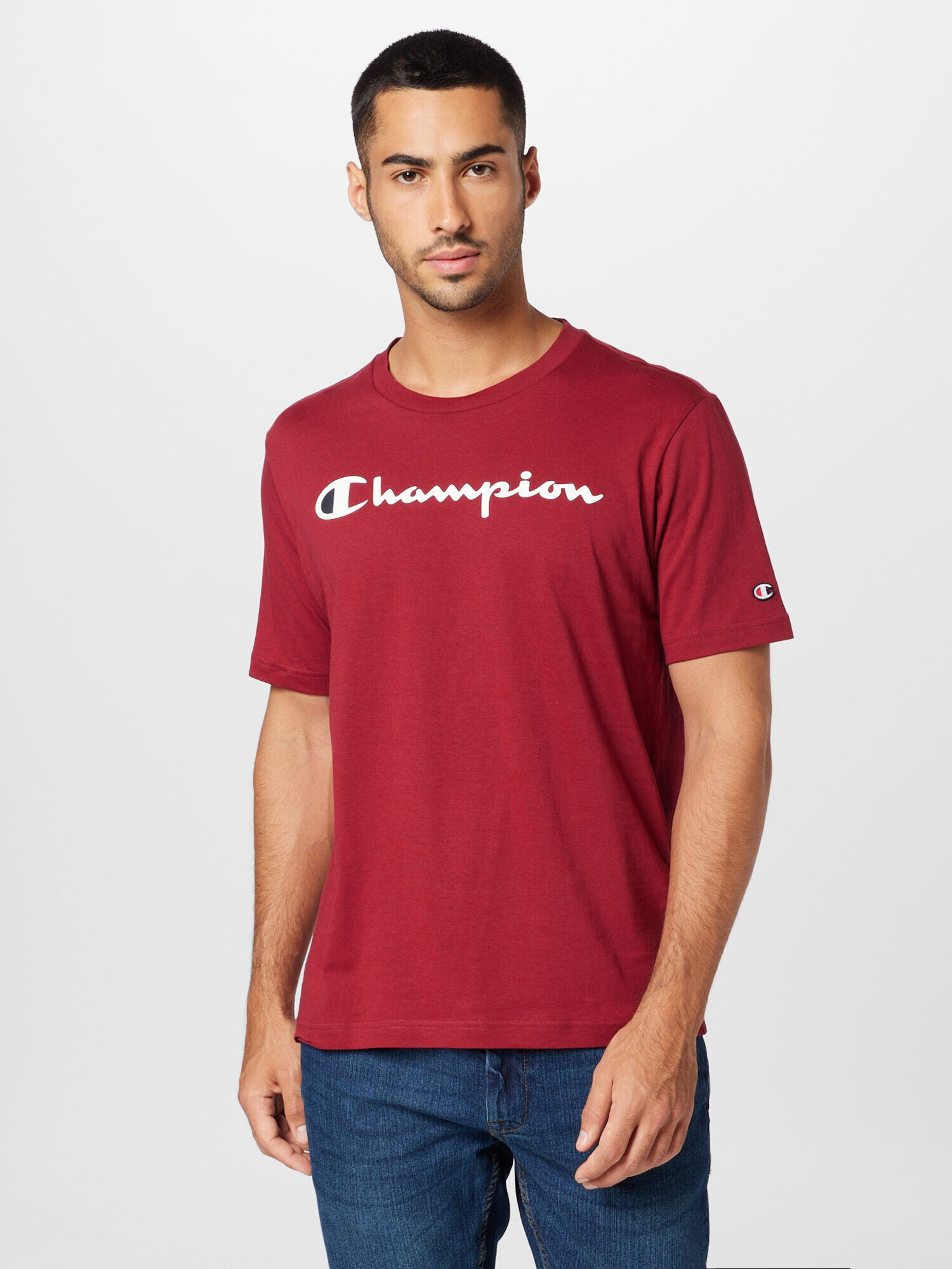 Champion Authentic Athletic Apparel Tričko 'Legacy American Classics' námornícka modrá / bordová / biela - Pepit.sk