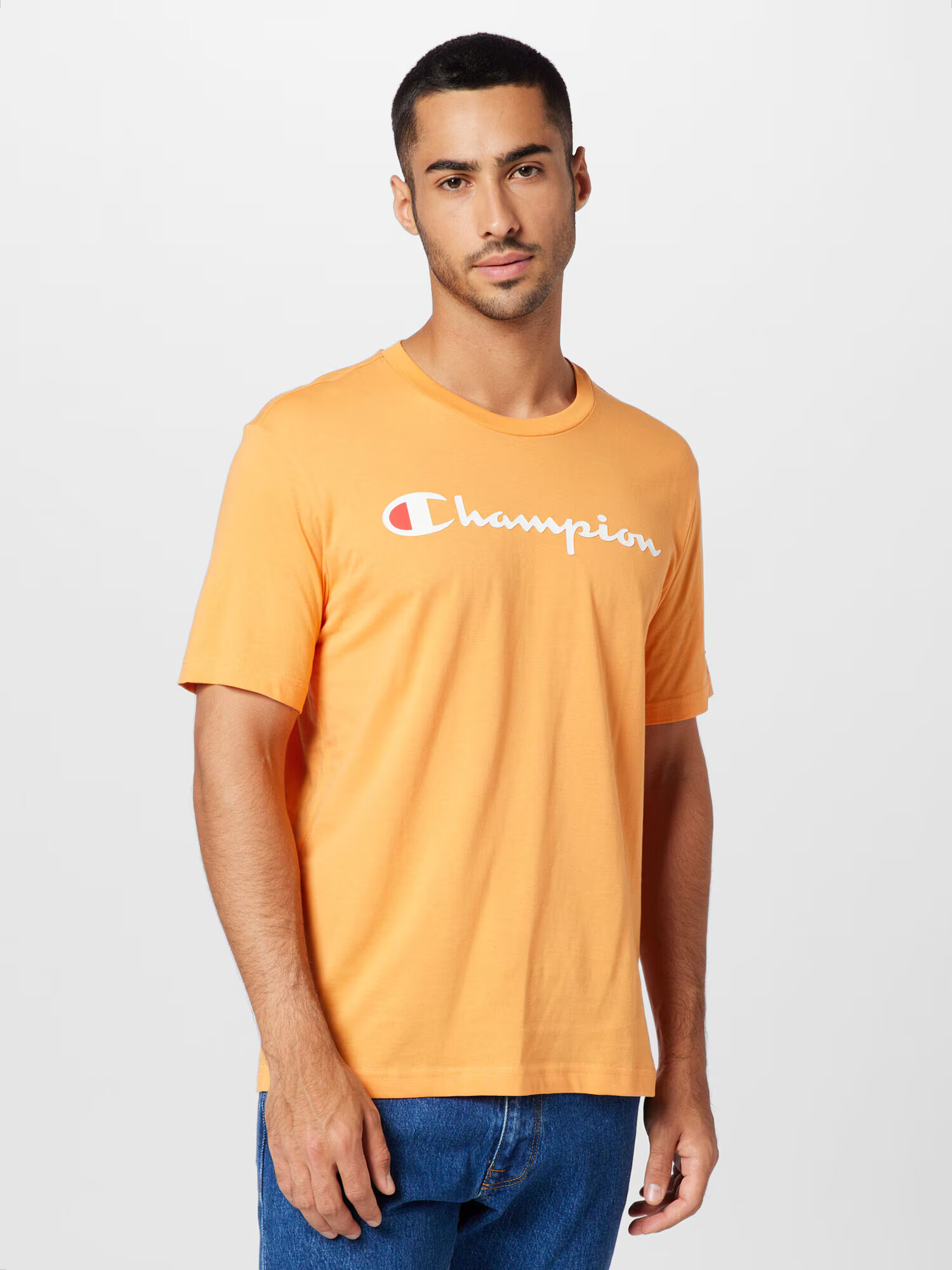 Champion Authentic Athletic Apparel Tričko 'Legacy American Classics' oranžová / červená / šedobiela - Pepit.sk