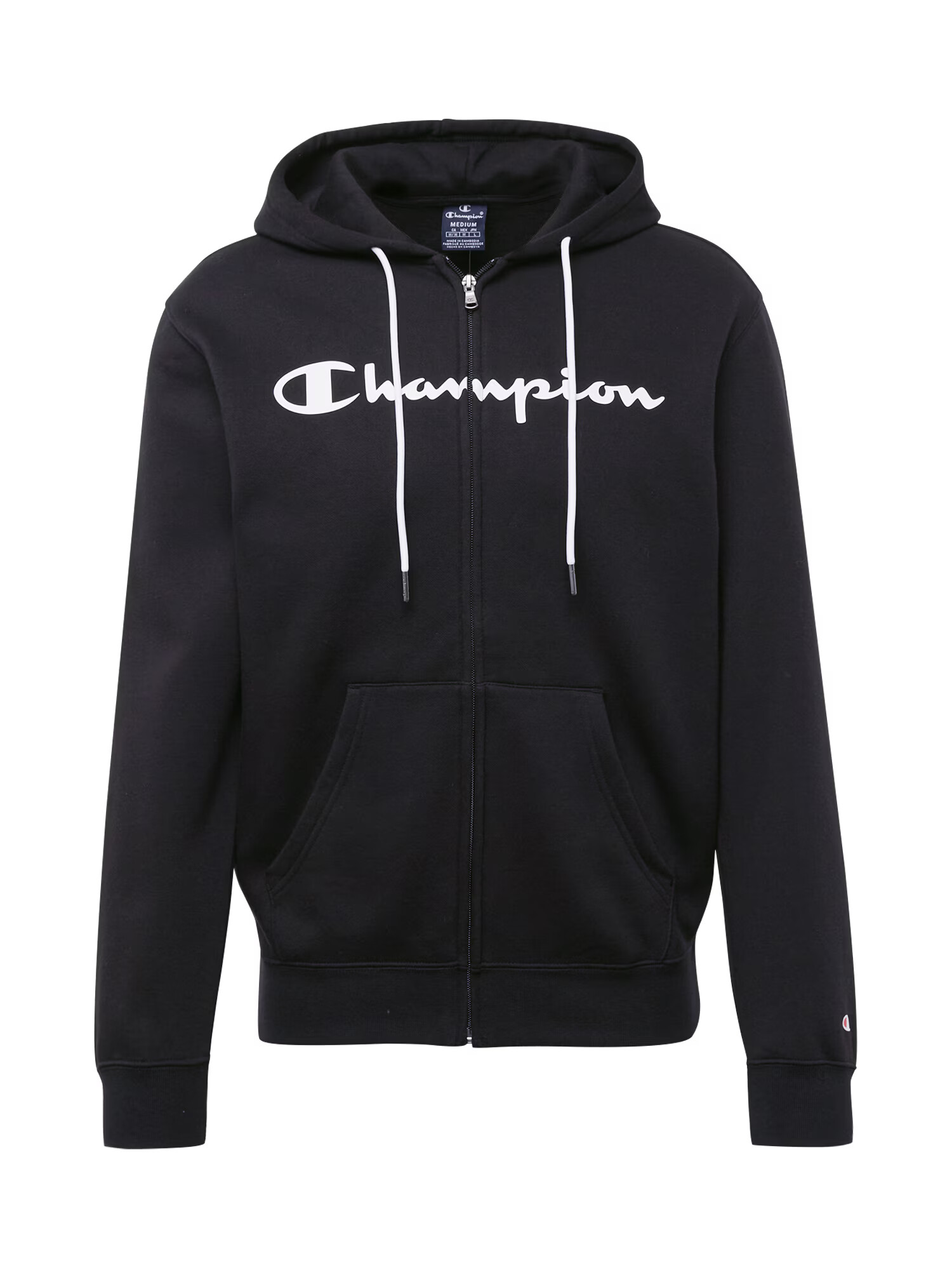 Champion Authentic Athletic Apparel Tepláková bunda čierna / biela - Pepit.sk