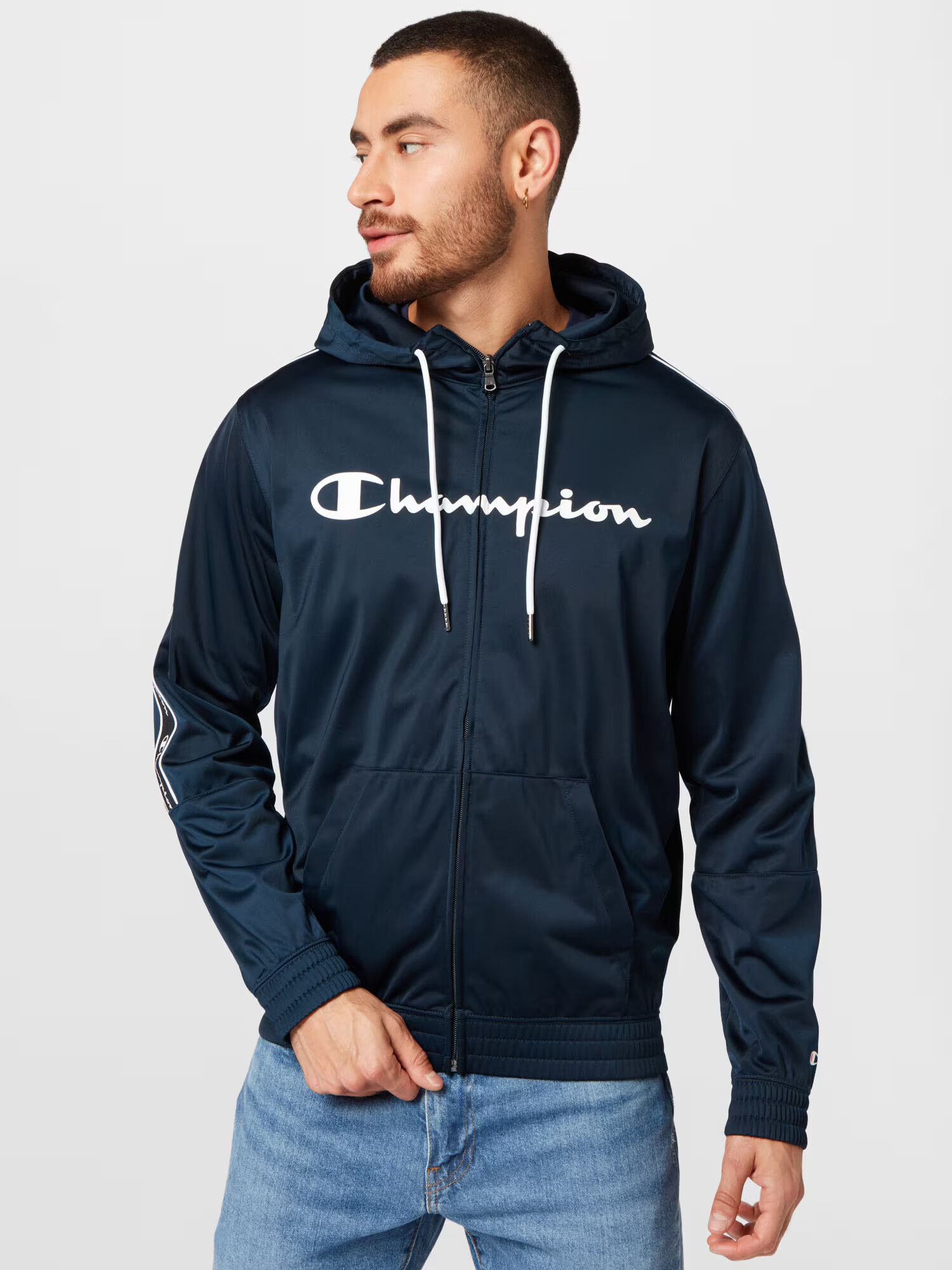 Champion Authentic Athletic Apparel Tepláková bunda námornícka modrá / červená / čierna / biela - Pepit.sk