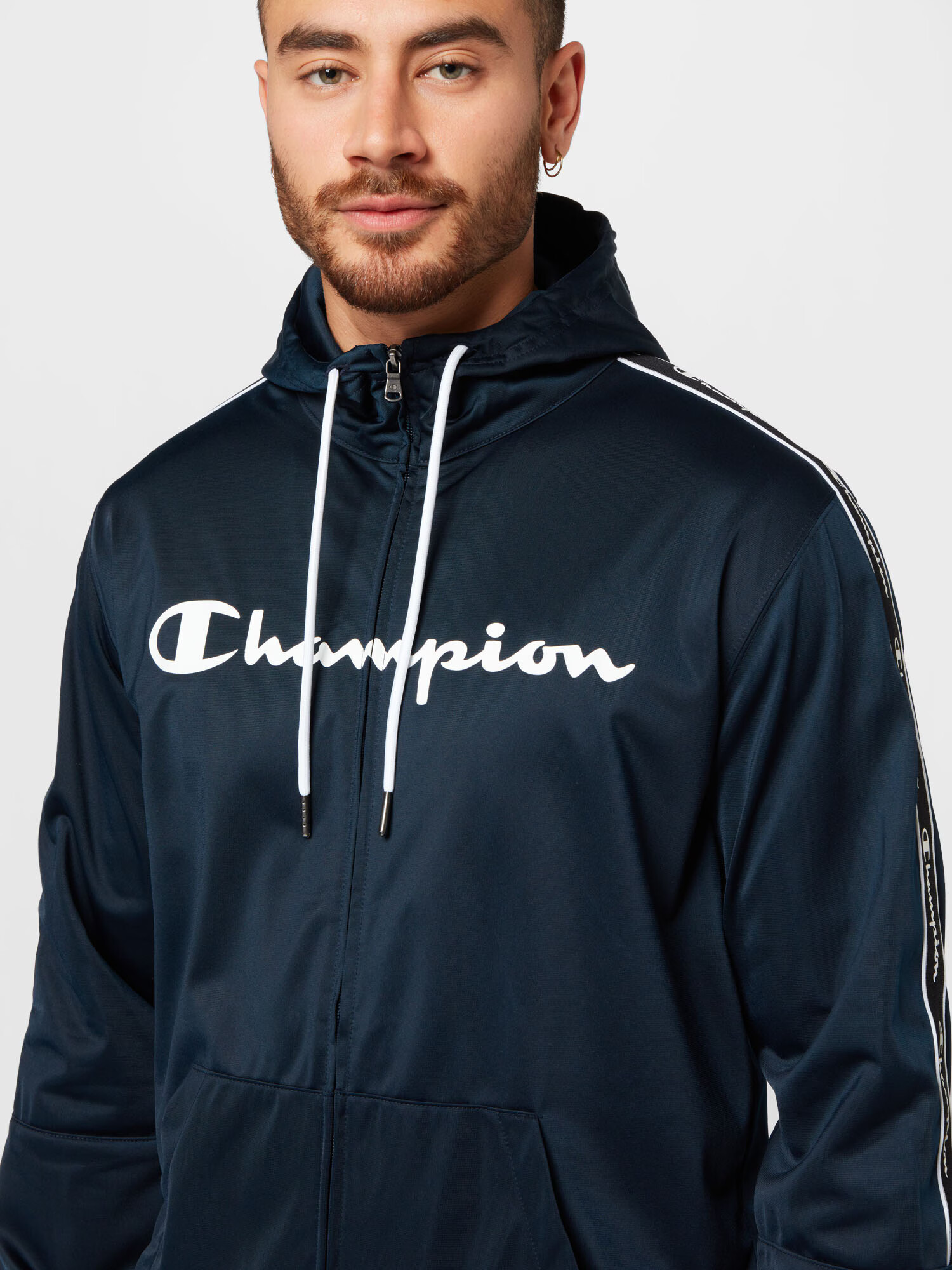 Champion Authentic Athletic Apparel Tepláková bunda námornícka modrá / červená / čierna / biela - Pepit.sk