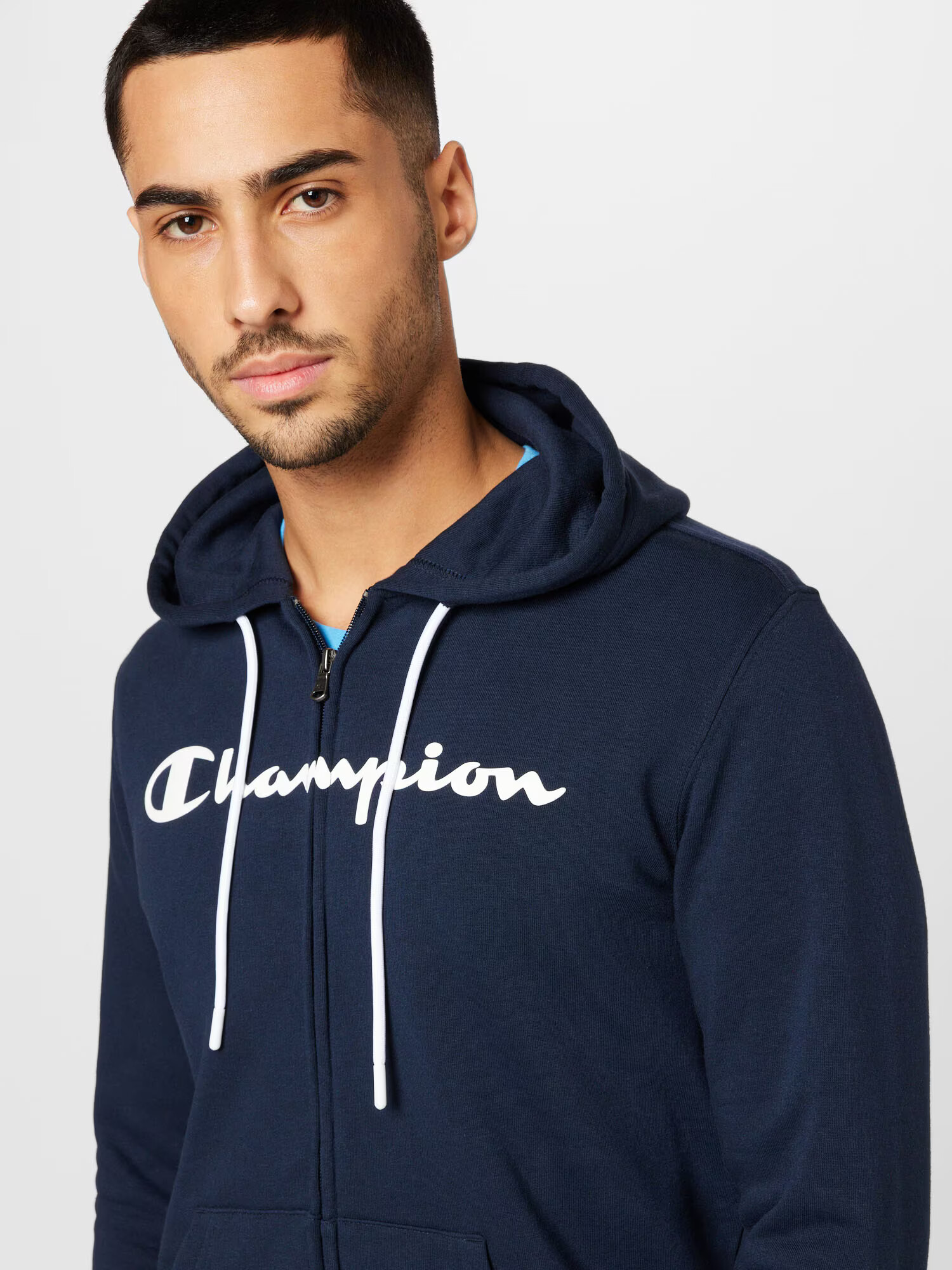 Champion Authentic Athletic Apparel Tepláková bunda tmavomodrá / biela - Pepit.sk