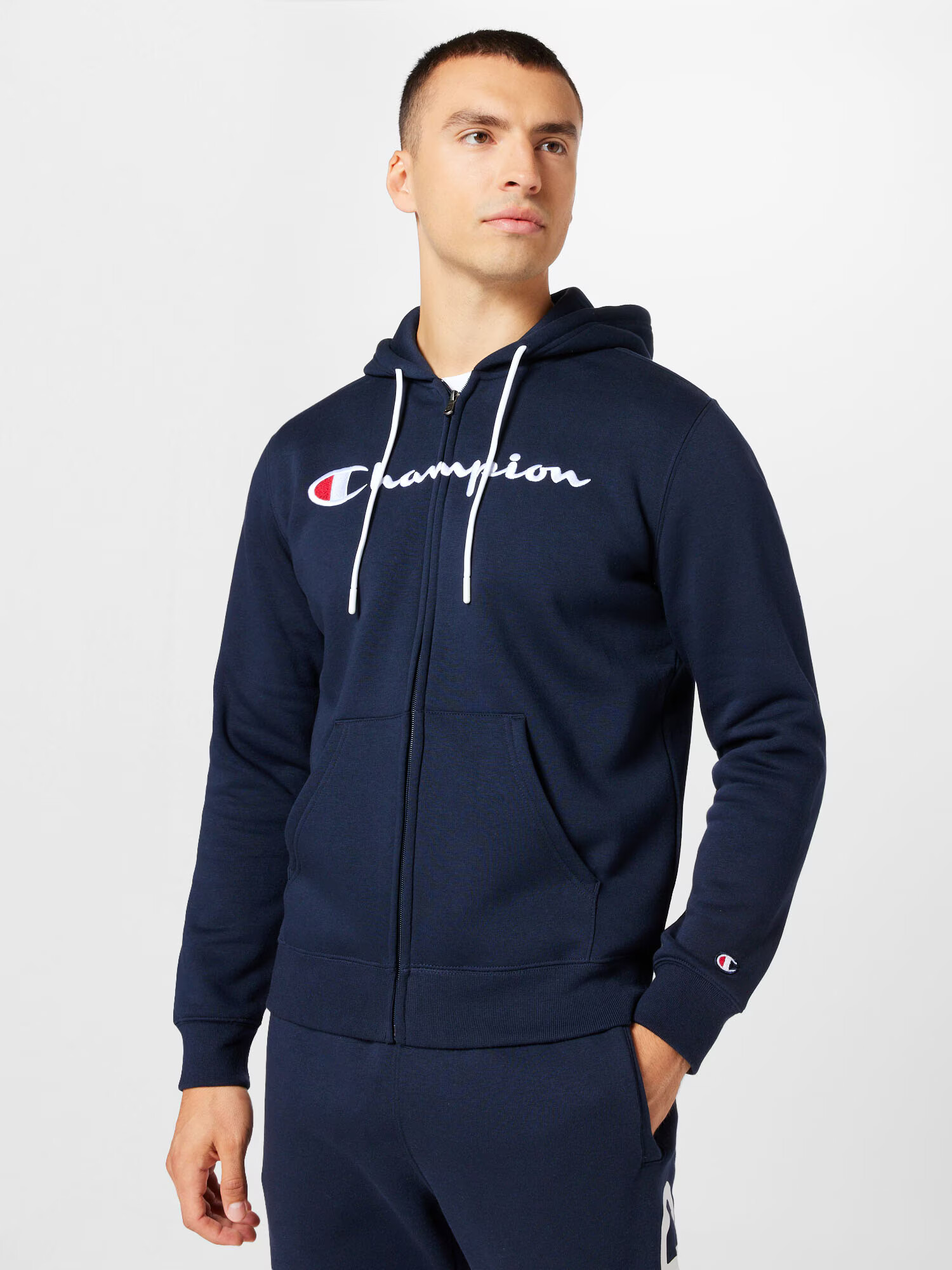 Champion Authentic Athletic Apparel Tepláková bunda tmavomodrá / červená / biela - Pepit.sk