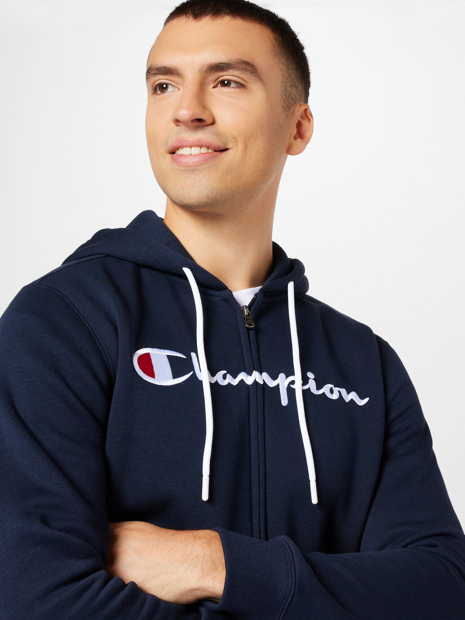 Champion Authentic Athletic Apparel Tepláková bunda tmavomodrá / červená / biela - Pepit.sk