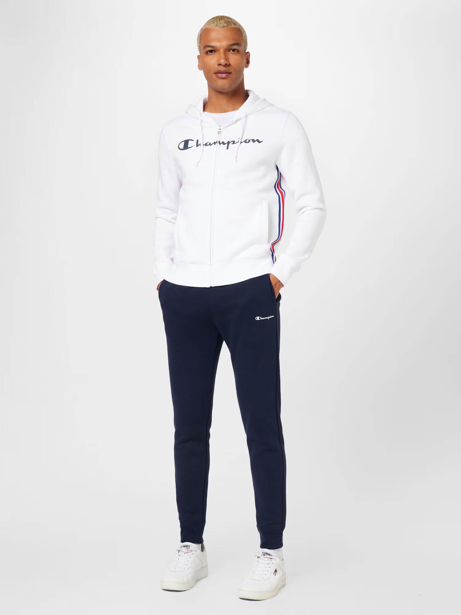 Champion Authentic Athletic Apparel Tréningový komplet námornícka modrá / tmavomodrá / červená / biela - Pepit.sk