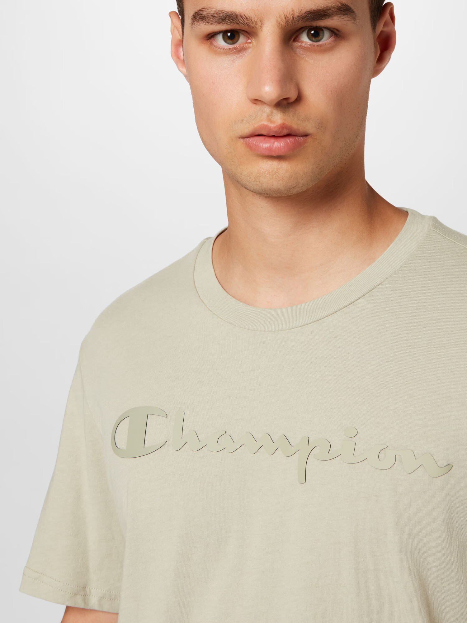 Champion Authentic Athletic Apparel Tričko kamenná / červená / biela - Pepit.sk