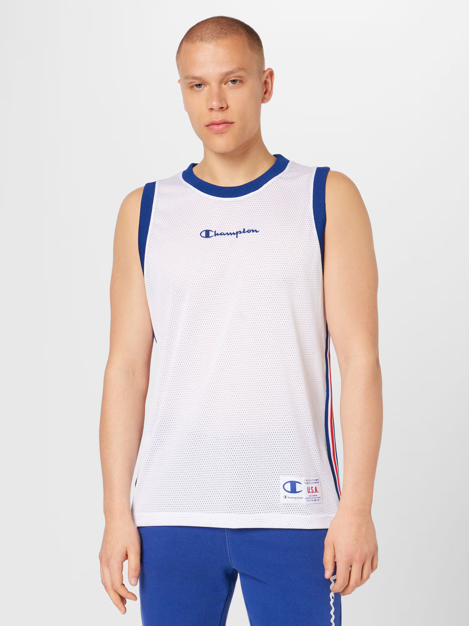 Champion Authentic Athletic Apparel Tričko kráľovská modrá / ohnivo červená / biela - Pepit.sk