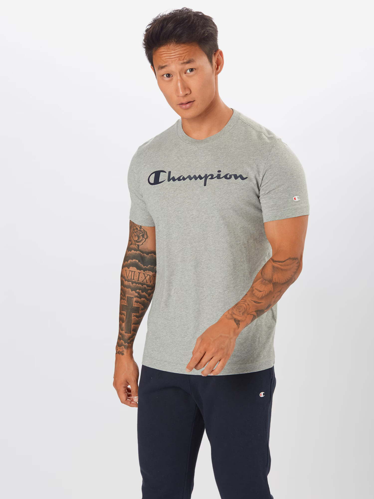 Champion Authentic Athletic Apparel Tričko námornícka modrá / sivá - Pepit.sk