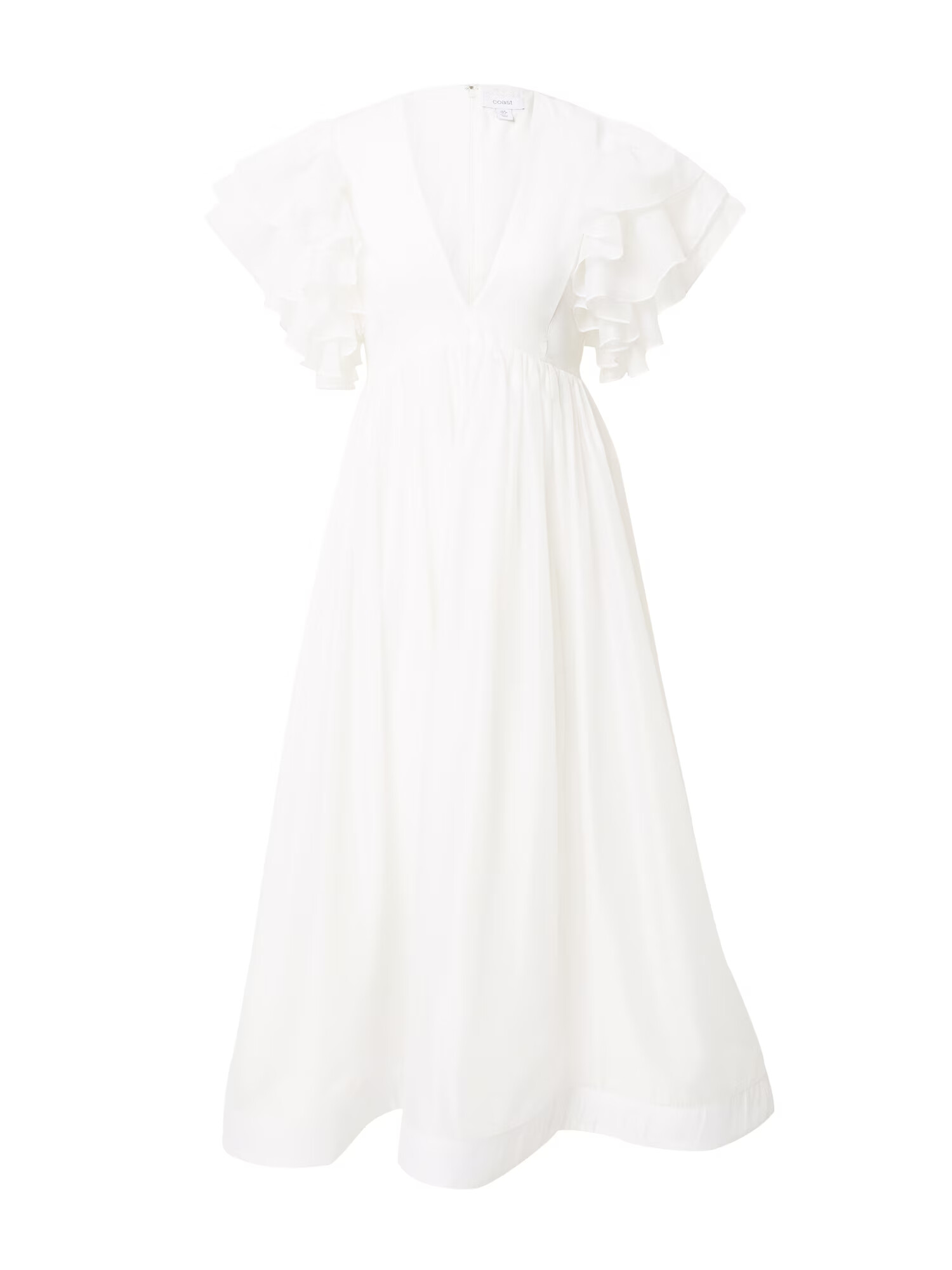 Coast Šaty 'Ivory Mega Ruffle Full Skirted Dress' šedobiela - Pepit.sk