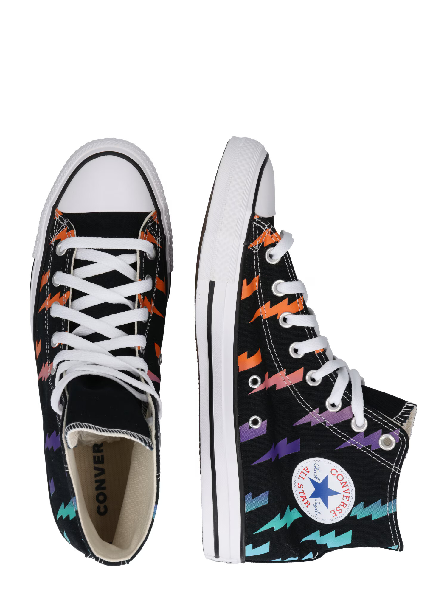 CONVERSE Členkové tenisky 'Chuck Taylor All Star' mätová / fialová / oranžová / čierna - Pepit.sk