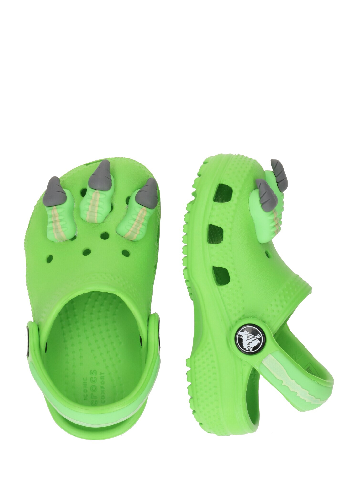 Crocs Otvorená obuv 'Classic' sivá / trávovo zelená / čierna / biela - Pepit.sk