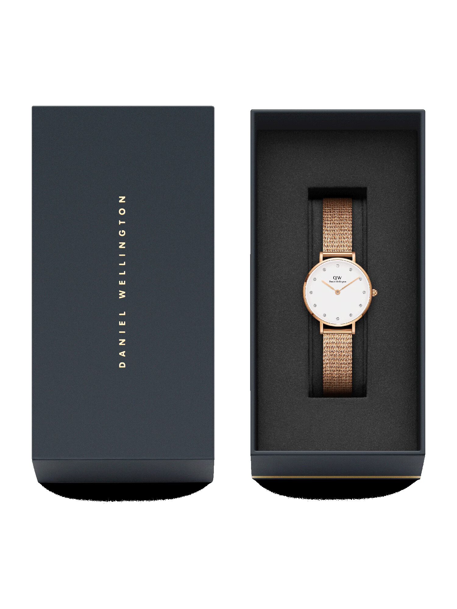 Daniel Wellington Analógové hodinky 'Melrose' ružové zlato / biela - Pepit.sk