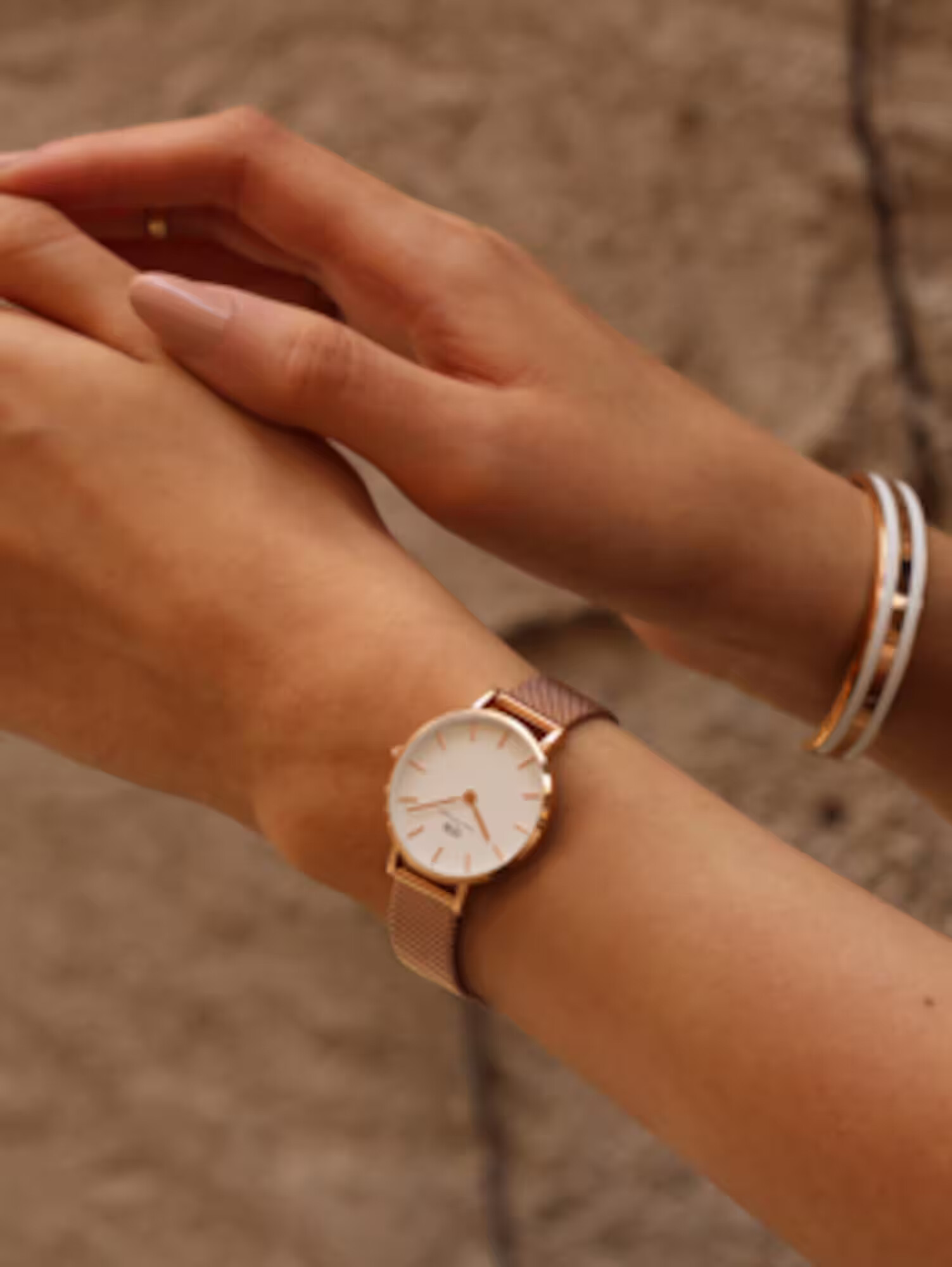 Daniel Wellington Analógové hodinky 'Petite Melrose RG White' ružové zlato - Pepit.sk