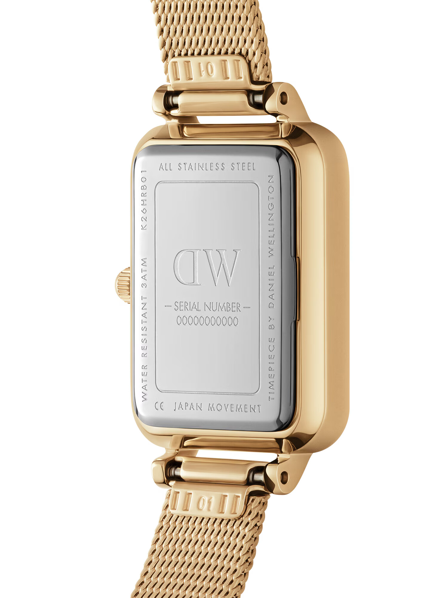 Daniel Wellington Analógové hodinky 'Quadro Pressed Evergold G White' zlatá / biela - Pepit.sk