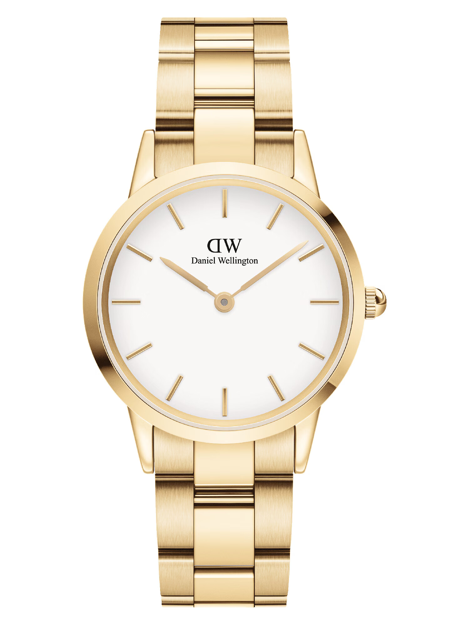 Daniel Wellington Analógové hodinky 'Iconic Link G White' zlatá - Pepit.sk