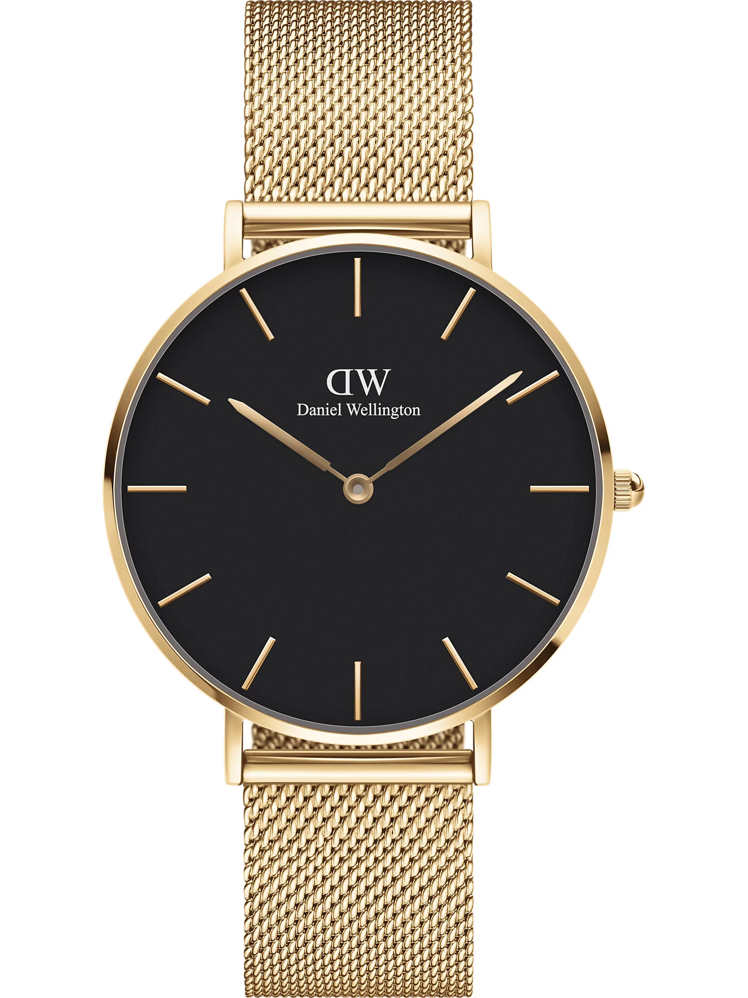 Daniel Wellington Analógové hodinky 'Petite Evergold G Black' zlatá - Pepit.sk