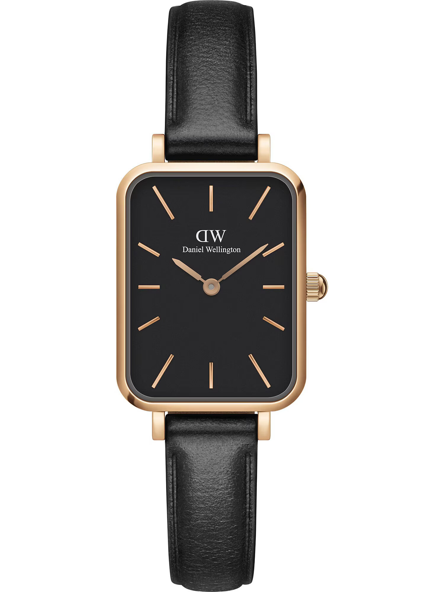 Daniel Wellington Analógové hodinky 'Quadro Pressed Sheffield RG Black' zlatá / čierna - Pepit.sk