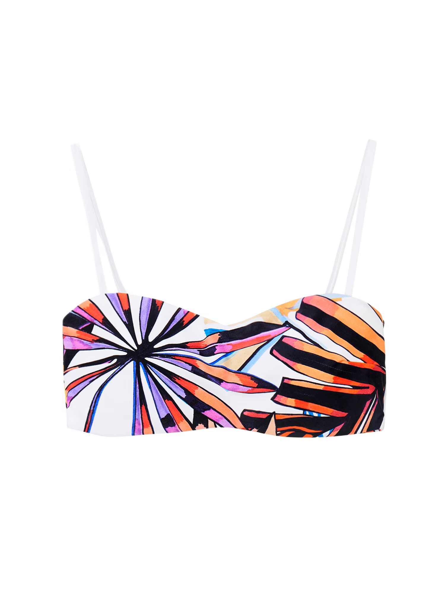 Desigual Bikinový top 'Playa' fialová / oranžová / čierna / biela - Pepit.sk