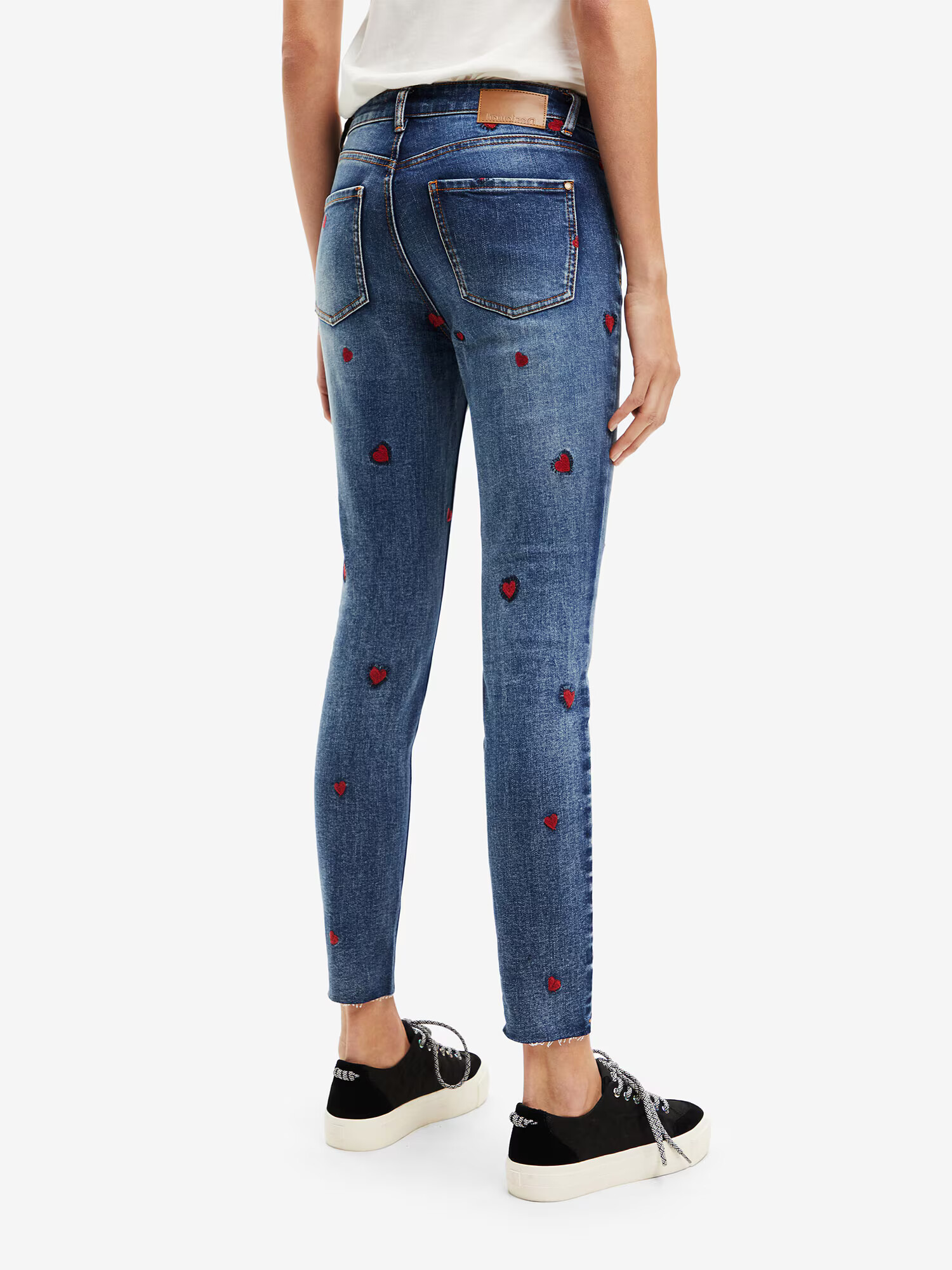 Desigual Džínsy 'AMORE' modrá denim / červená - Pepit.sk