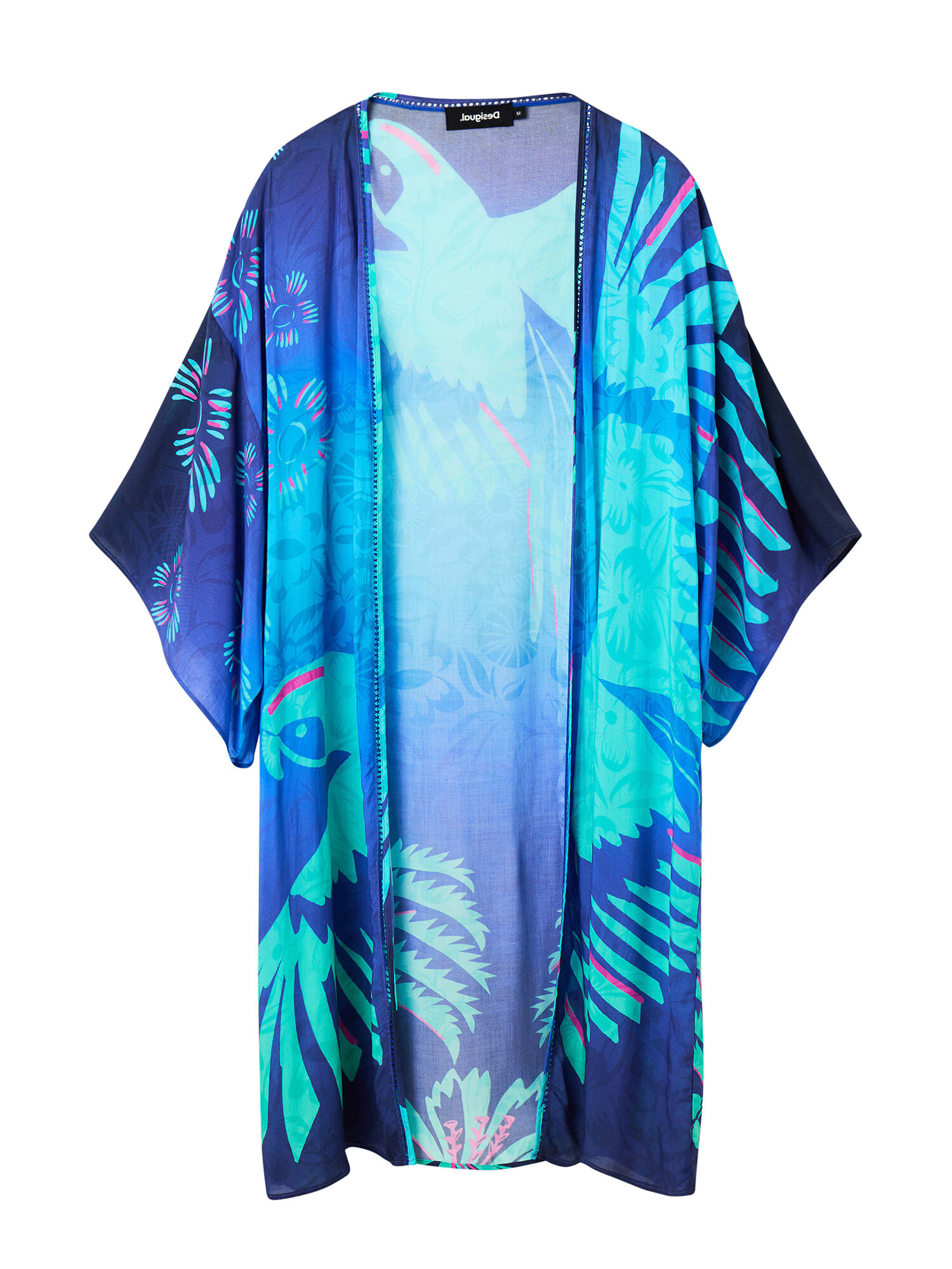 Desigual Kimono 'Arara' tyrkysová / kobaltovomodrá / vodová / neónovo ružová - Pepit.sk