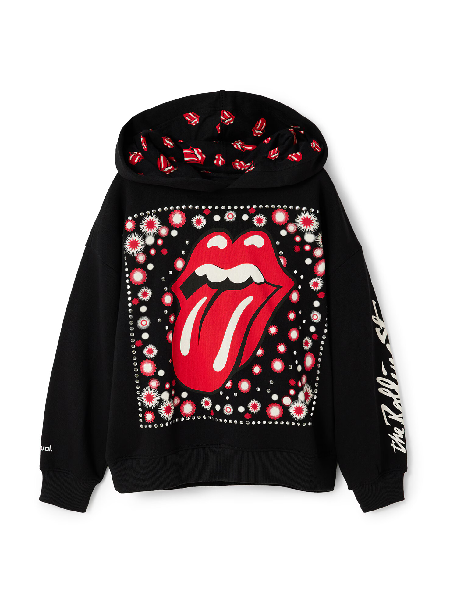 Desigual Mikina 'THE ROLLING STONES' červená / čierna / biela - Pepit.sk