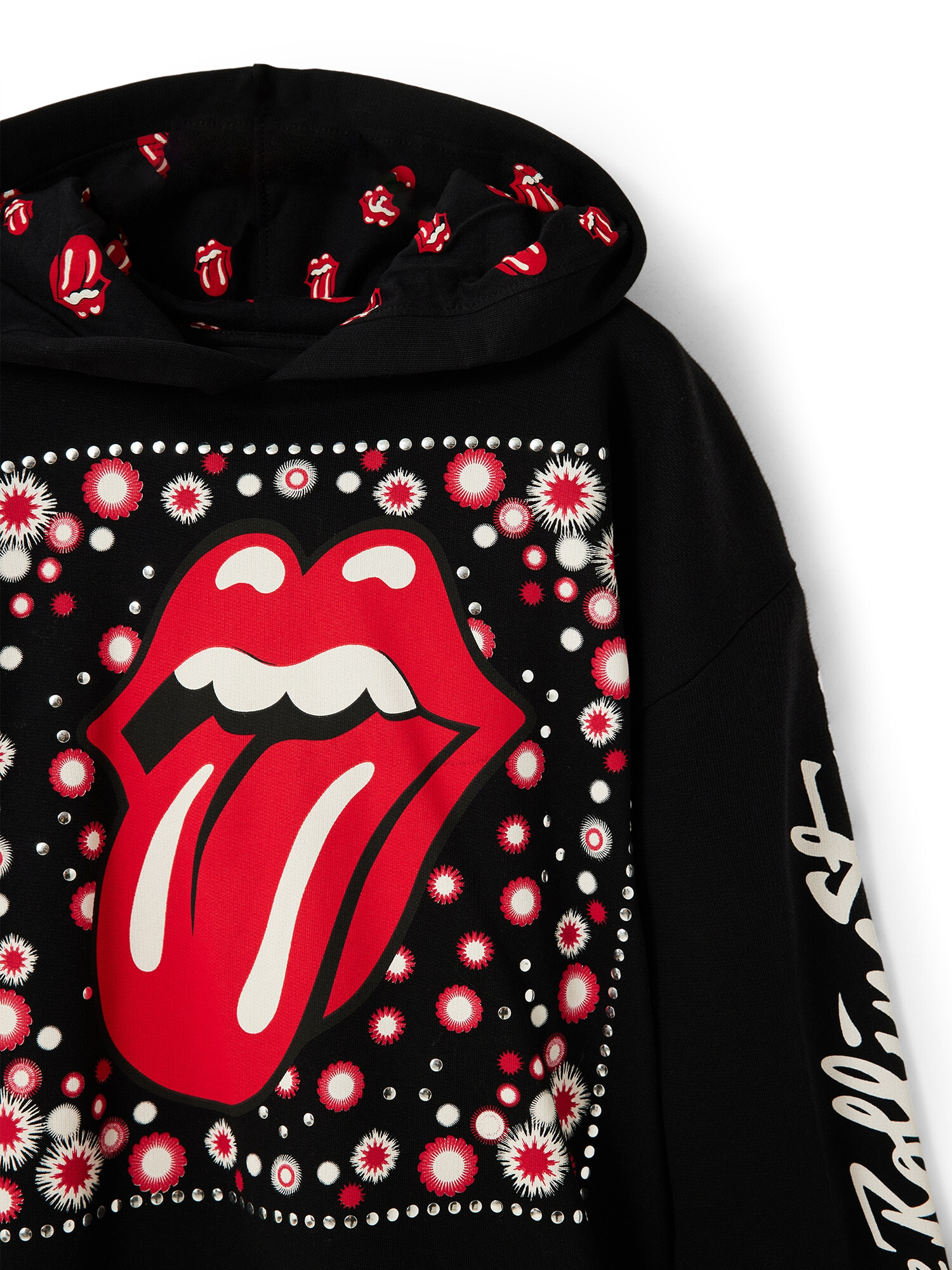 Desigual Mikina 'THE ROLLING STONES' červená / čierna / biela - Pepit.sk