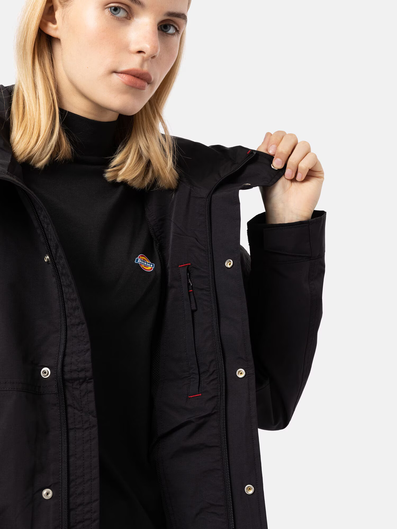 DICKIES Prechodná bunda 'Glacier' červená / čierna / biela - Pepit.sk