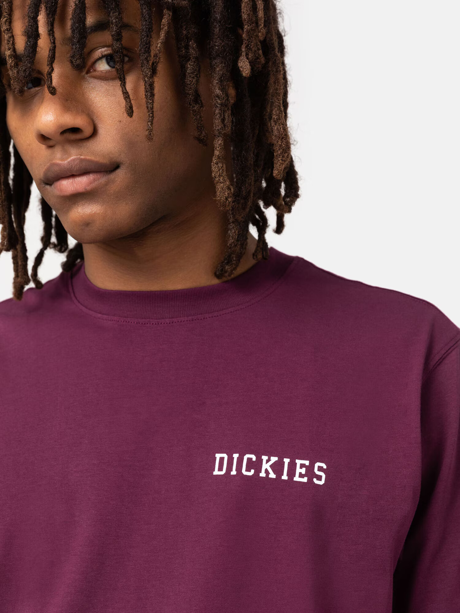 DICKIES Tričko 'CLEVELAND' farba lesného ovocia / biela - Pepit.sk