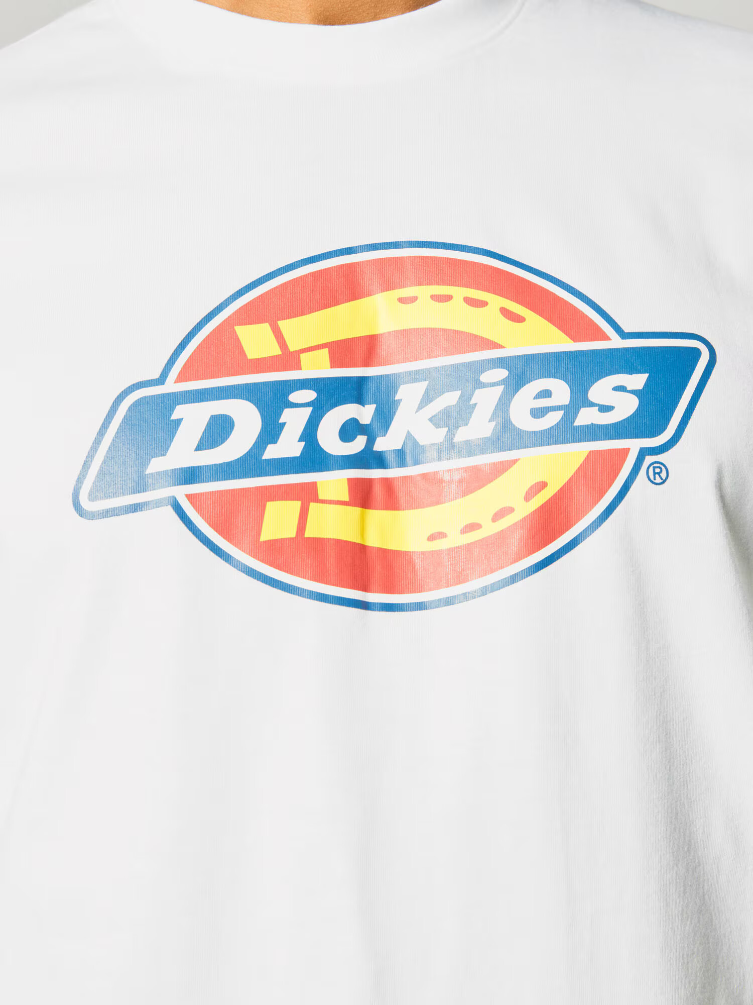 DICKIES Tričko 'Icon Logo' nebesky modrá / žltá / pastelovo červená / biela - Pepit.sk