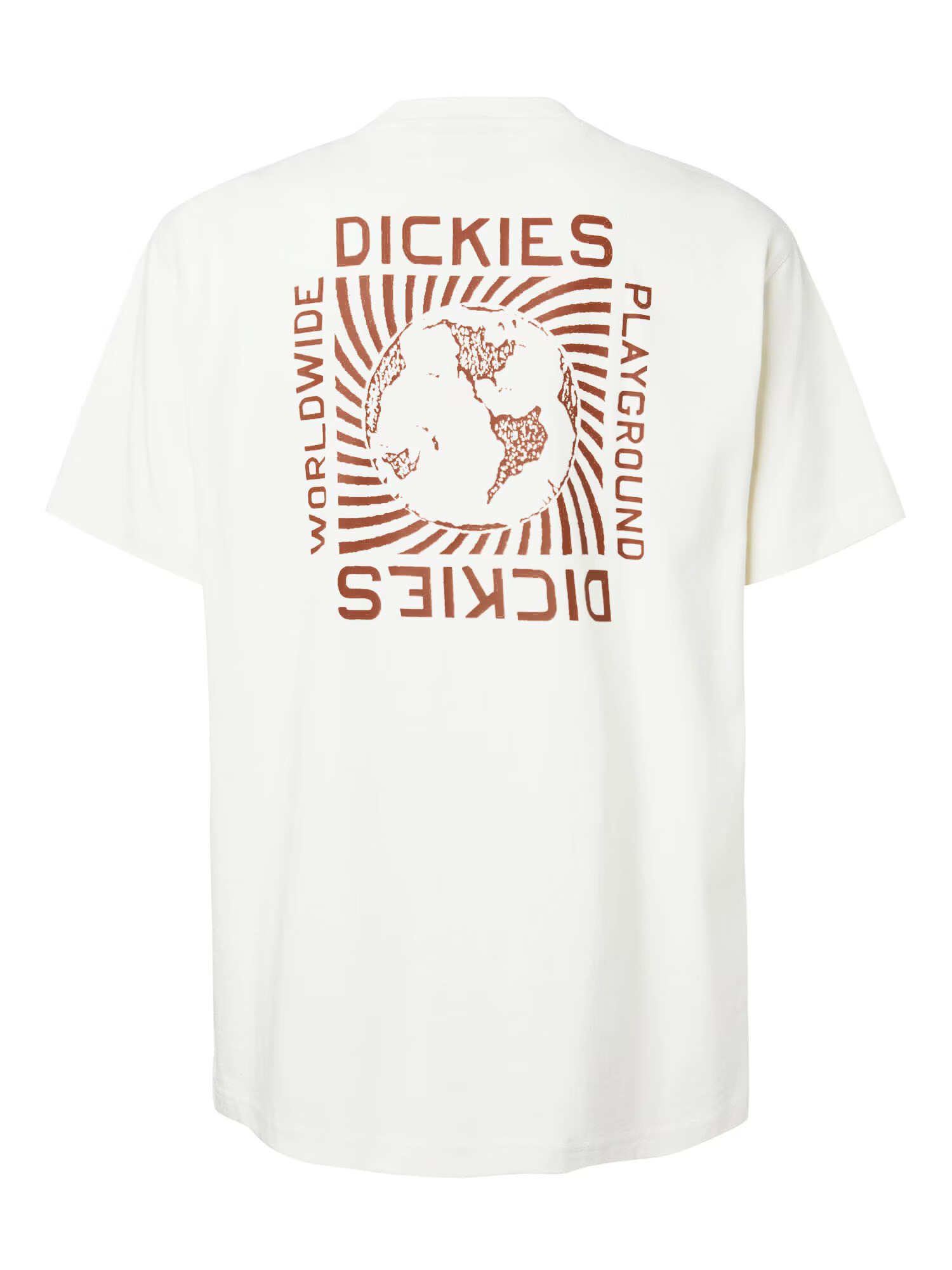 DICKIES Tričko 'MARBURY' hnedá / prírodná biela - Pepit.sk