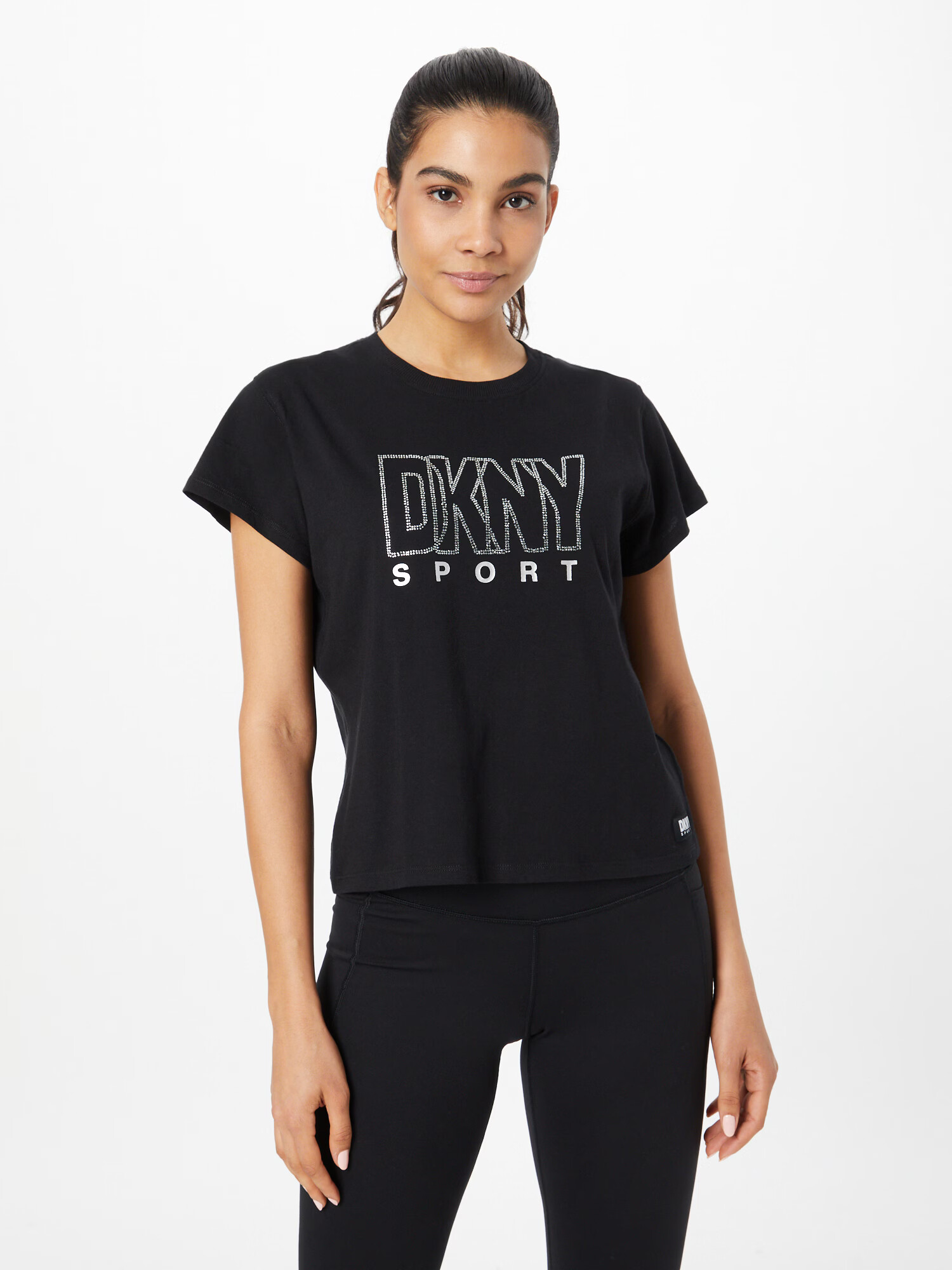 DKNY Performance Funkčné tričko sivá / čierna / strieborná - Pepit.sk