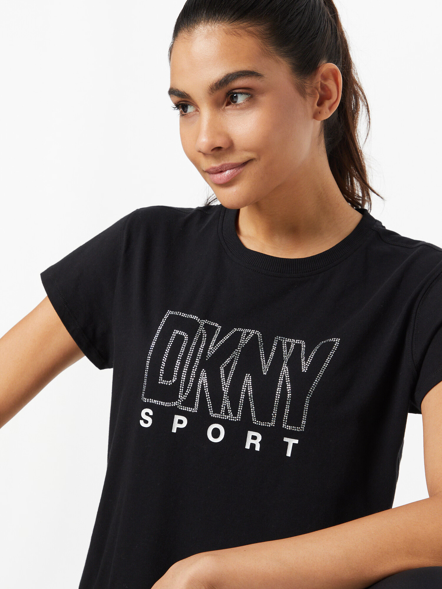 DKNY Performance Funkčné tričko sivá / čierna / strieborná - Pepit.sk