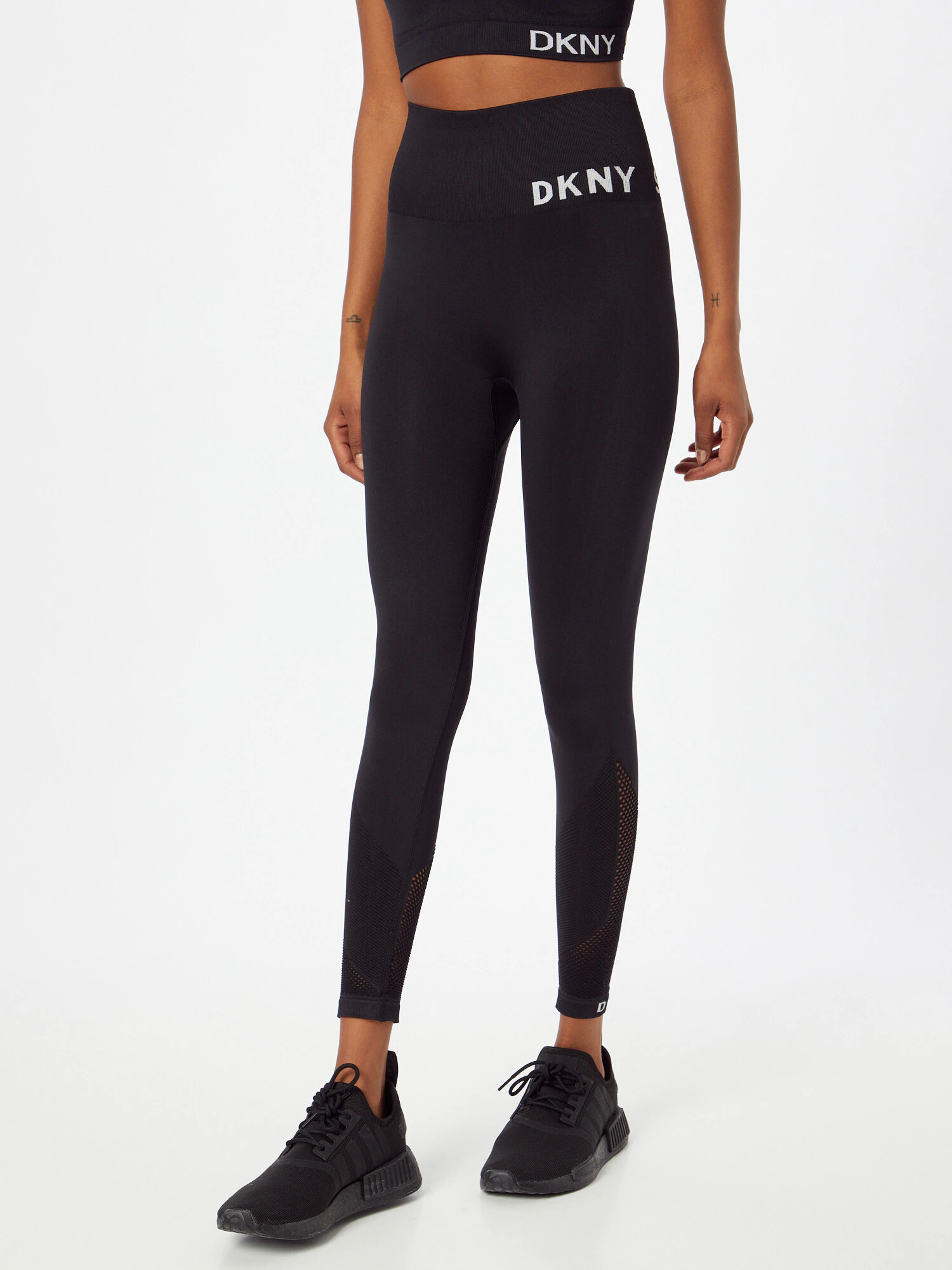 DKNY Performance Legíny čierna / biela - Pepit.sk