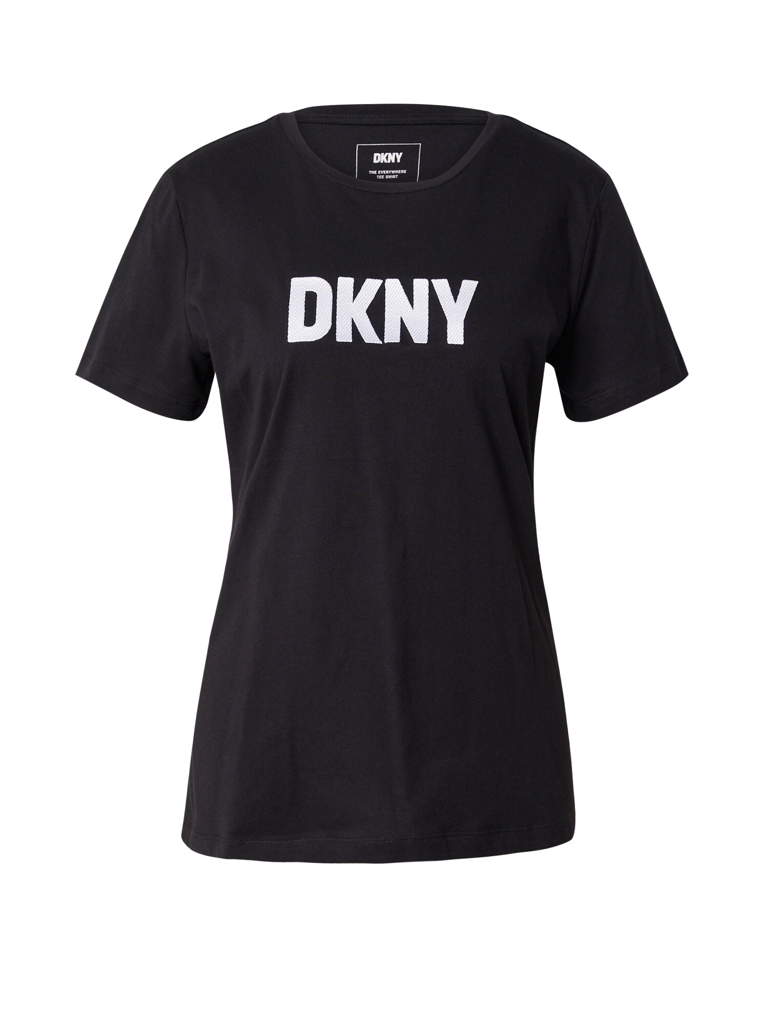 DKNY Tričko 'FOUNDATION' čierna / prírodná biela - Pepit.sk