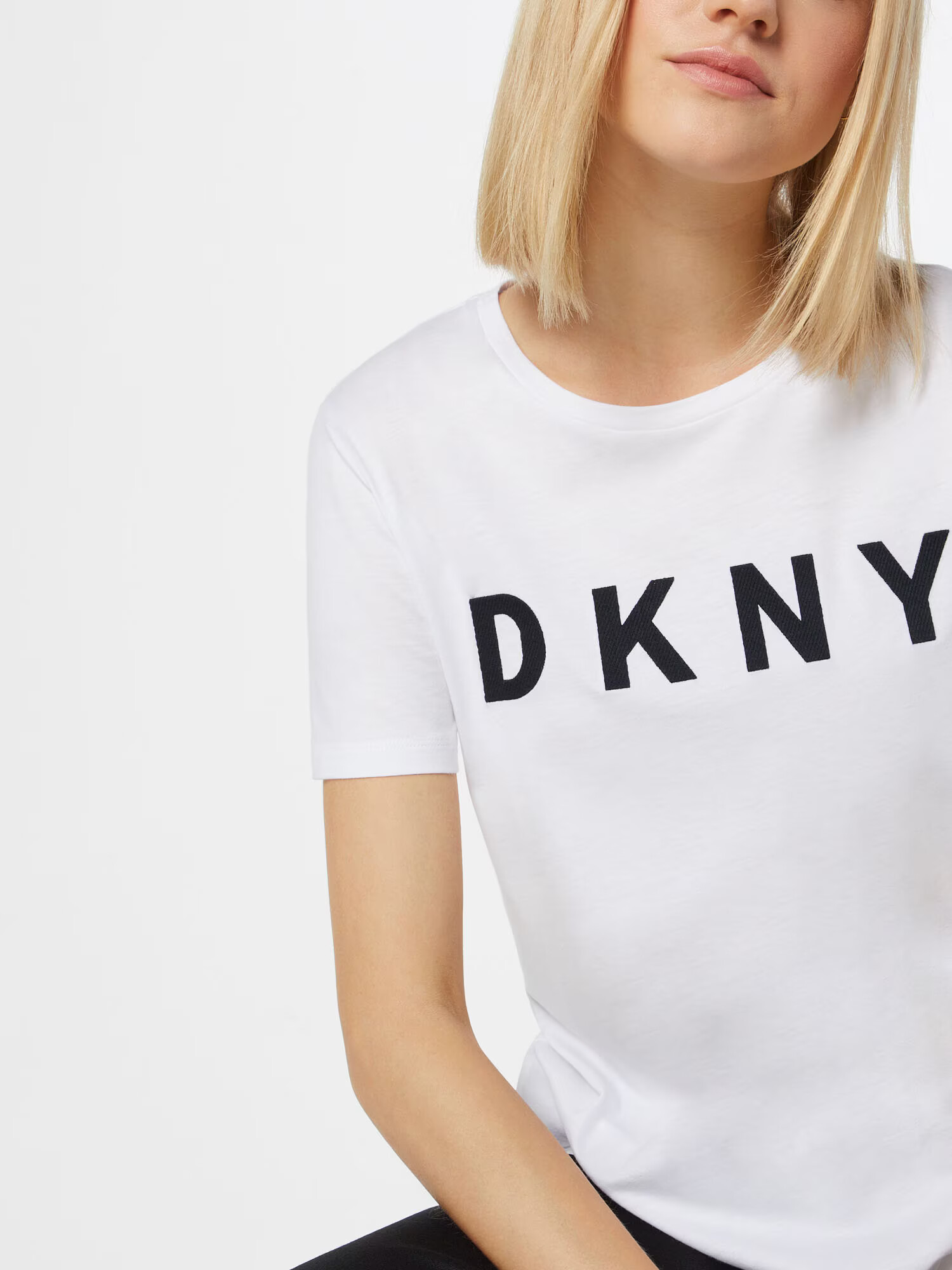 DKNY Tričko 'FOUNDATION' čierna / biela - Pepit.sk