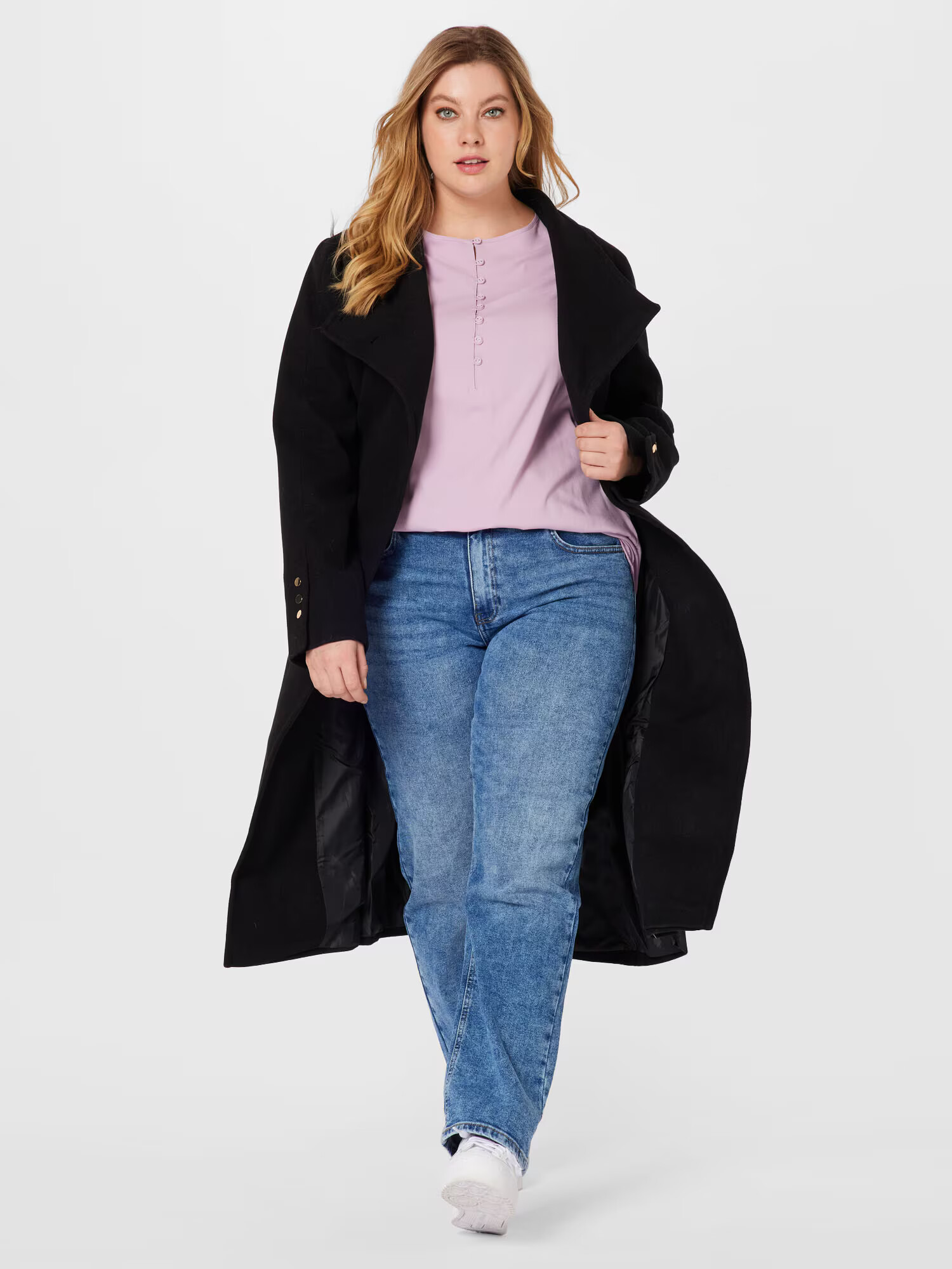 Dorothy Perkins Curve Prechodný kabát čierna - Pepit.sk