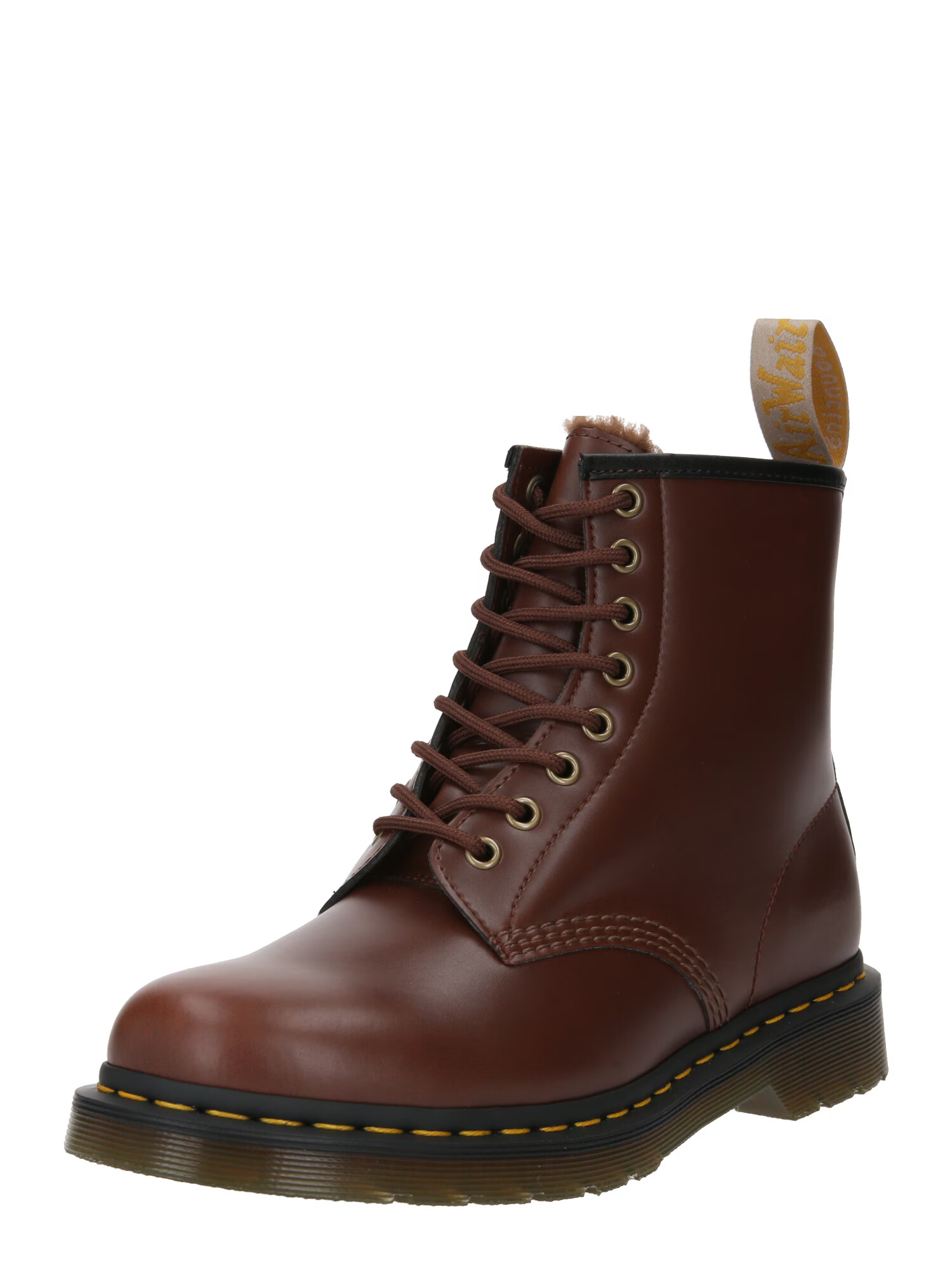 Dr. Martens Šnurovacie členkové čižmy 'Vegan 1460' béžová / hnedá / žltá - Pepit.sk