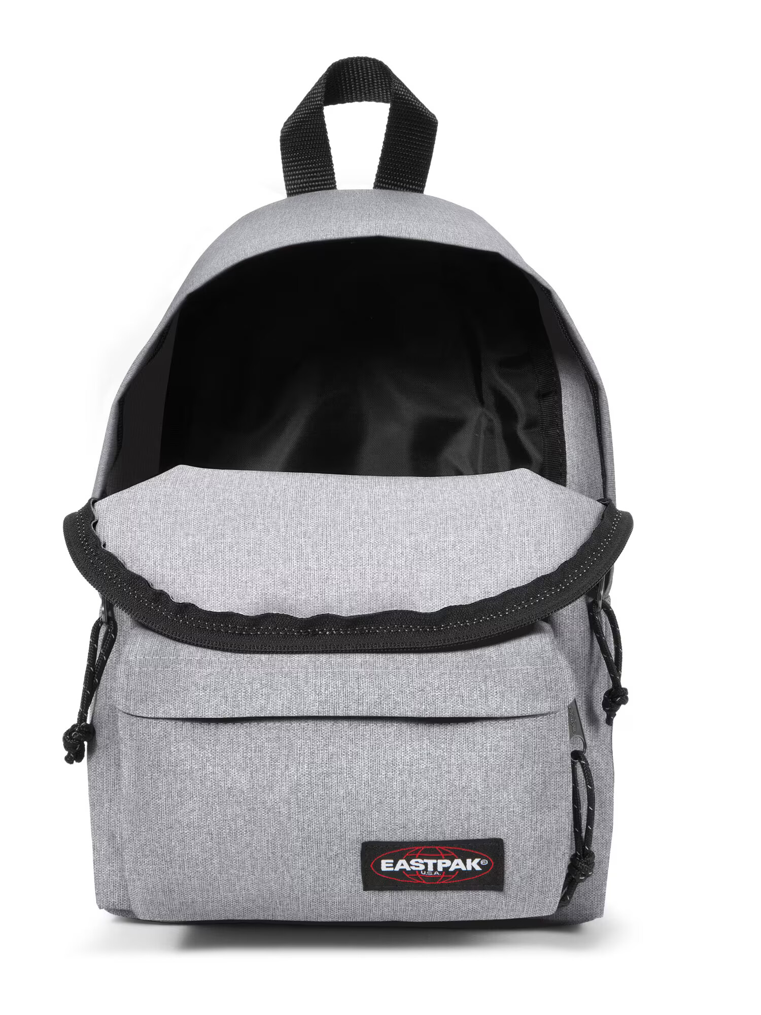 EASTPAK Batoh 'Orbit' sivá melírovaná / karmínovo červená / čierna / biela - Pepit.sk