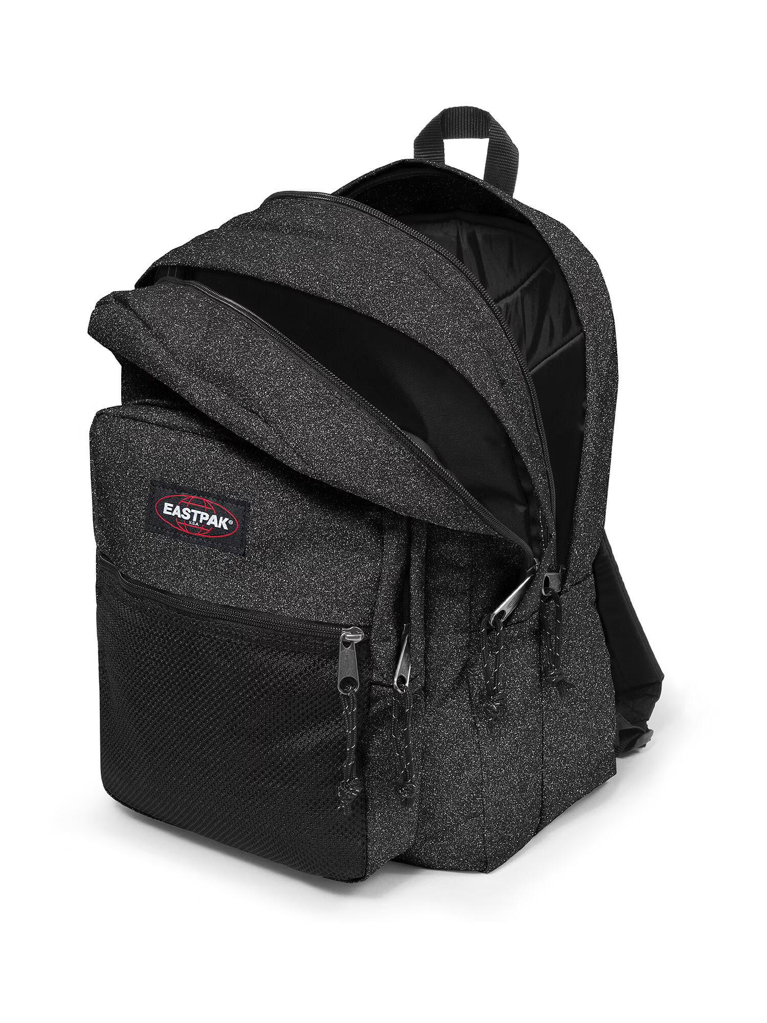 EASTPAK Batoh 'Pinnacle' sivá / červená / čierna / biela - Pepit.sk