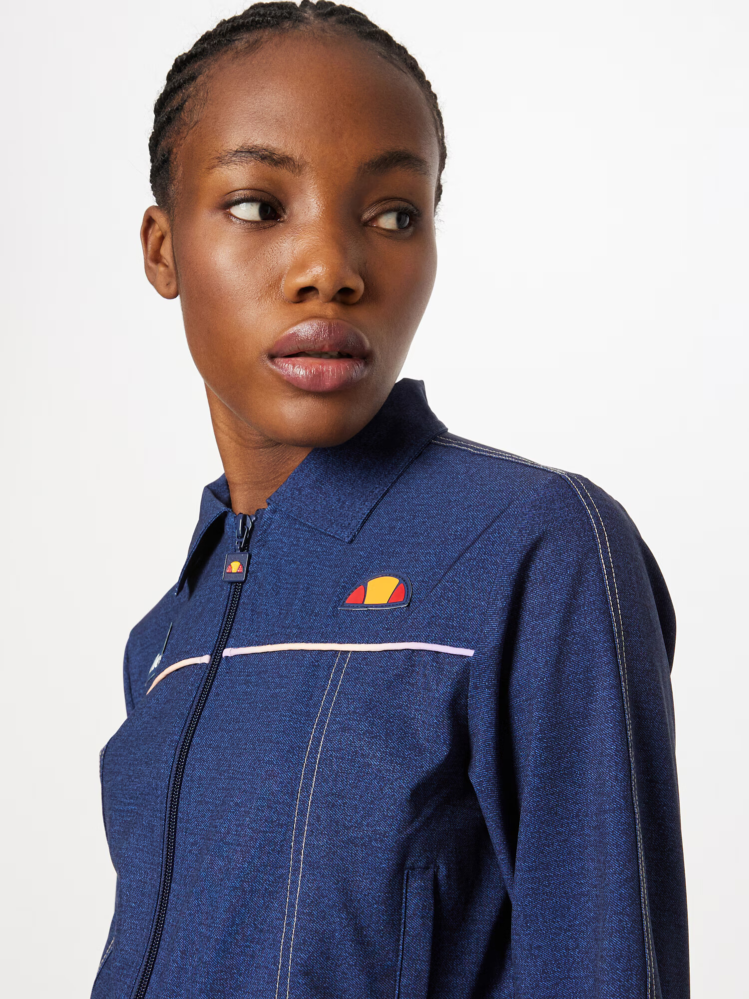 ELLESSE Prechodná bunda 'Stupendo' modrá denim / oranžová / červená / biela - Pepit.sk