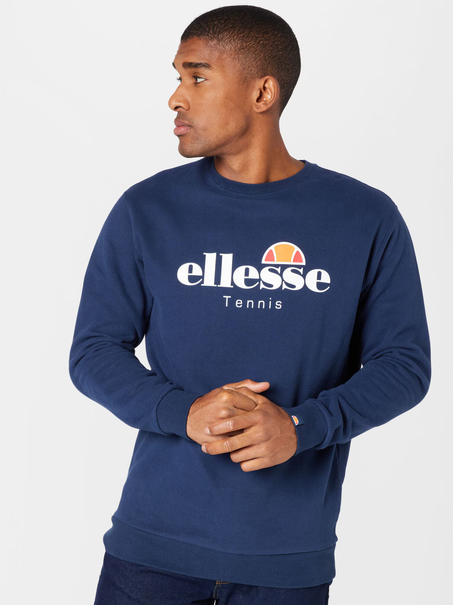 ELLESSE Športová mikina 'Rovescio' námornícka modrá / oranžová / červená / biela - Pepit.sk