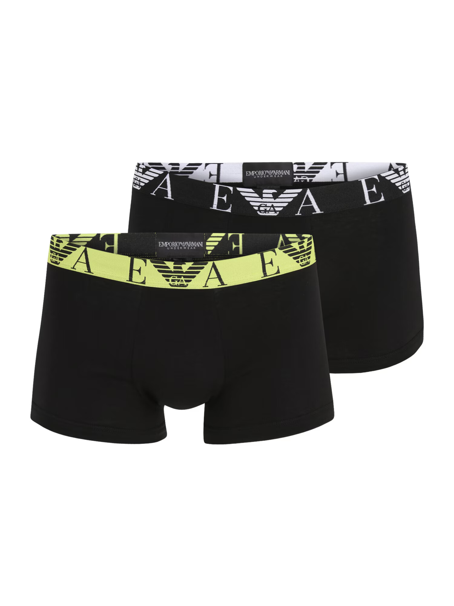 Emporio Armani Boxerky limetková / čierna / biela - Pepit.sk