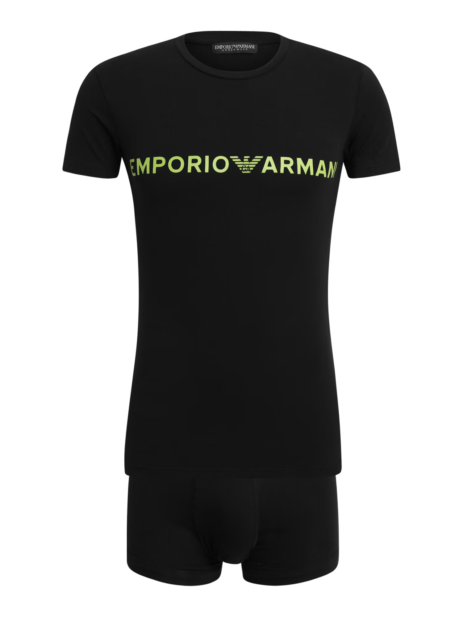 Emporio Armani Krátke pyžamo zelená / čierna - Pepit.sk