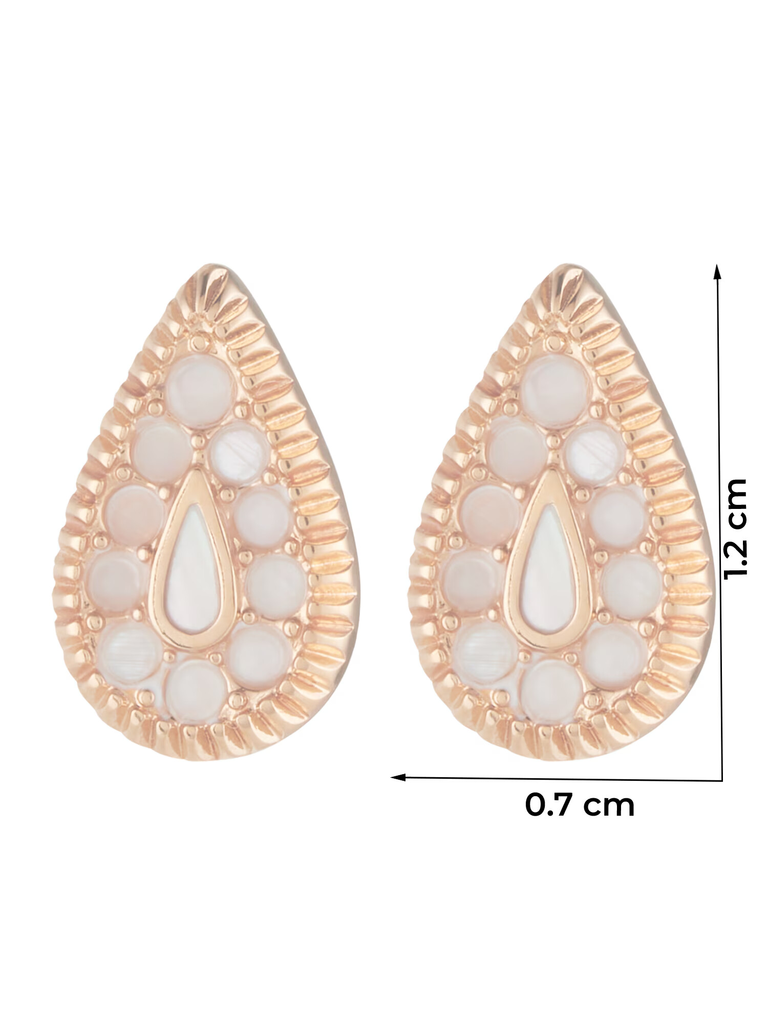 FOSSIL Náušnice ružové zlato / biela - Pepit.sk