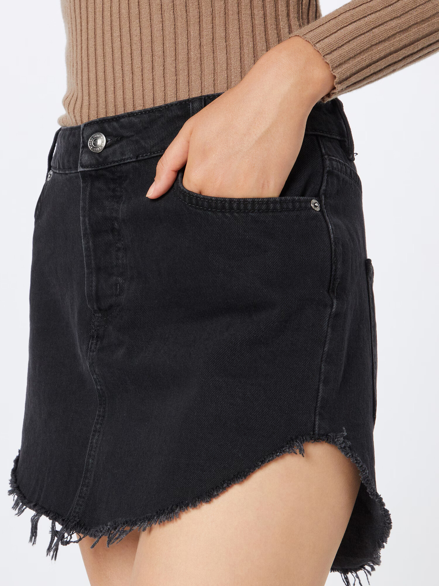 Free People Sukňa 'SKY' čierny denim - Pepit.sk