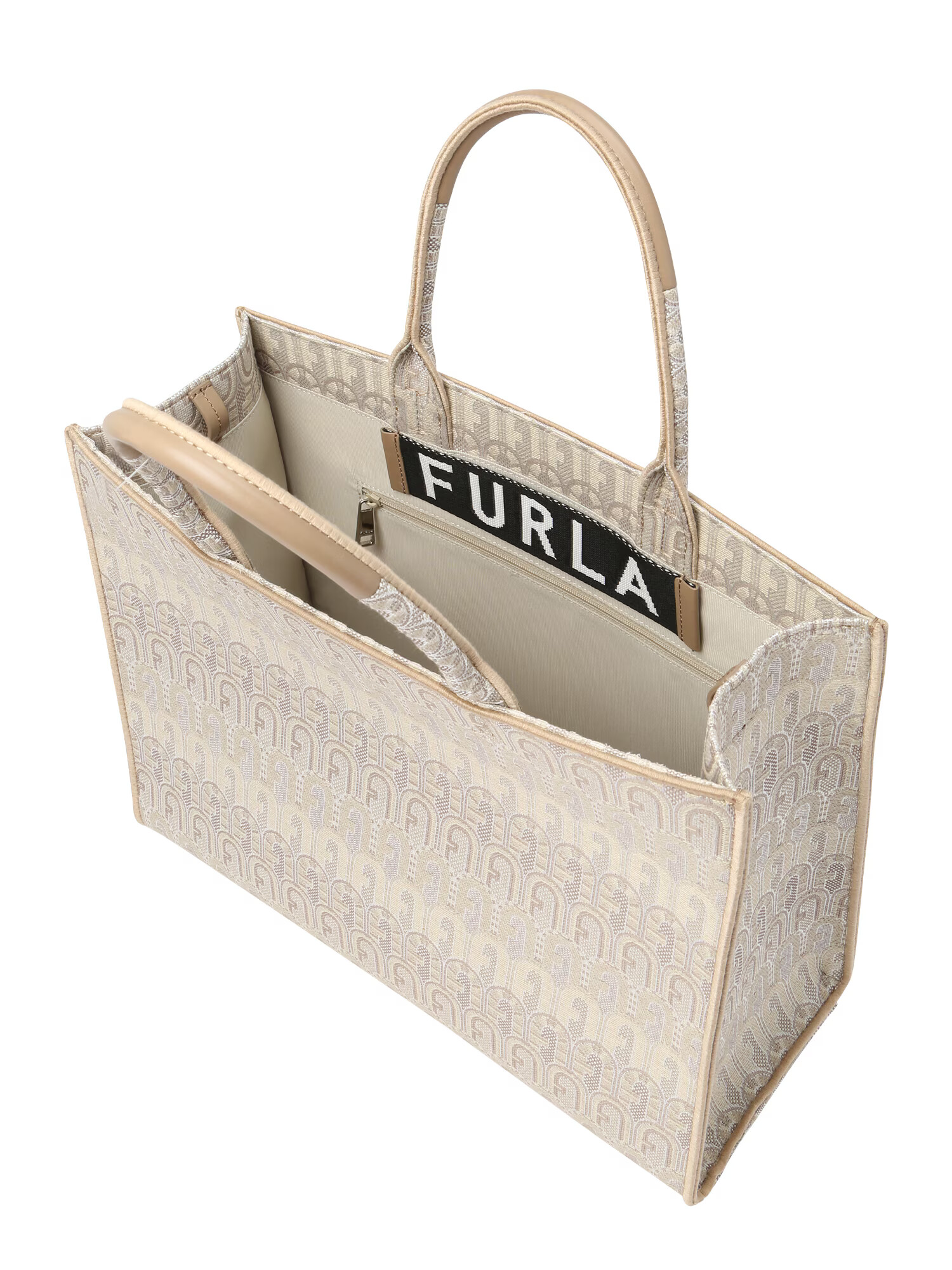 FURLA Shopper svetlobéžová / tmavobéžová / tmavošedá / biela - Pepit.sk