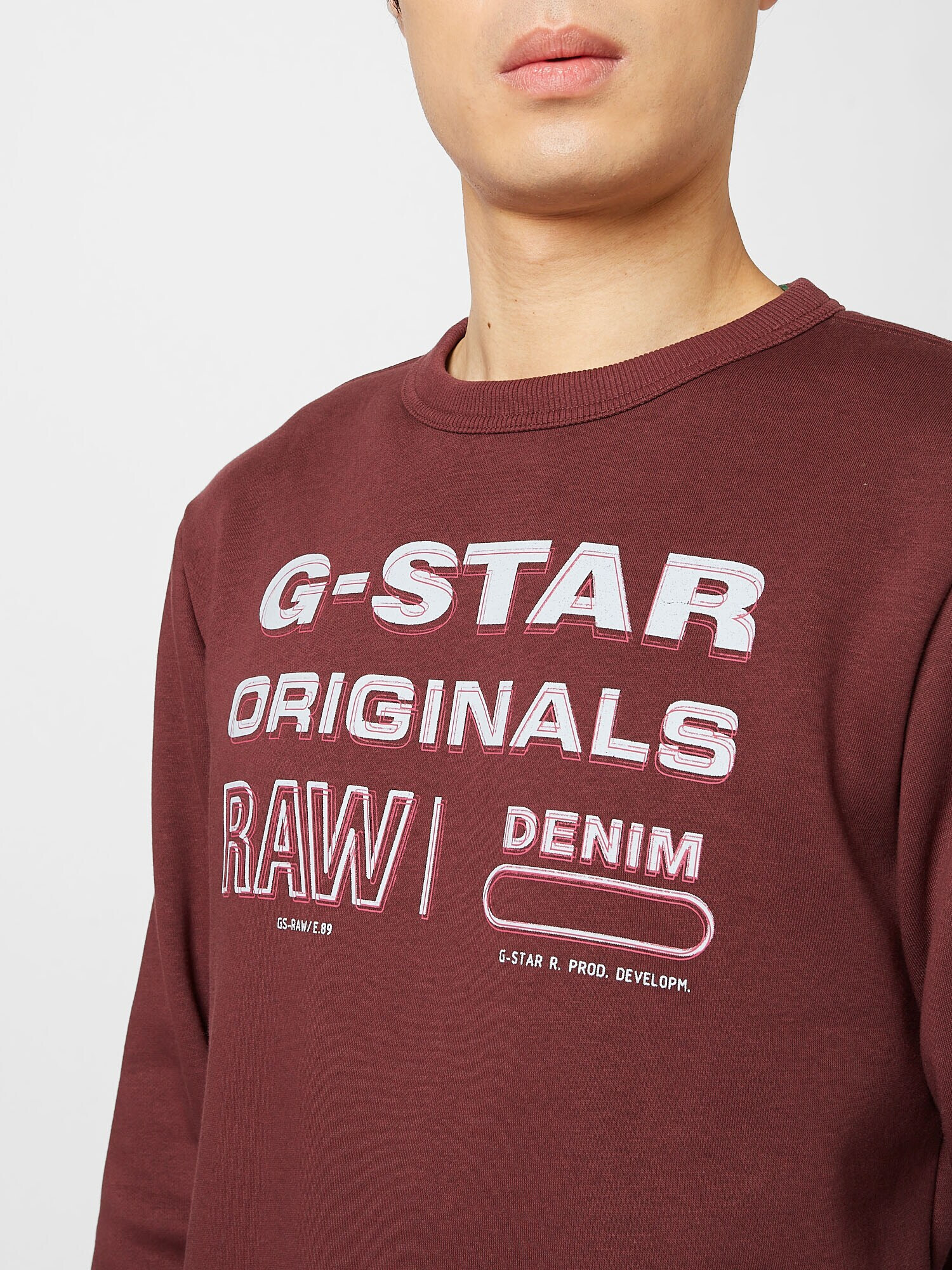 G-Star RAW Mikina červeno-fialová / biela - Pepit.sk